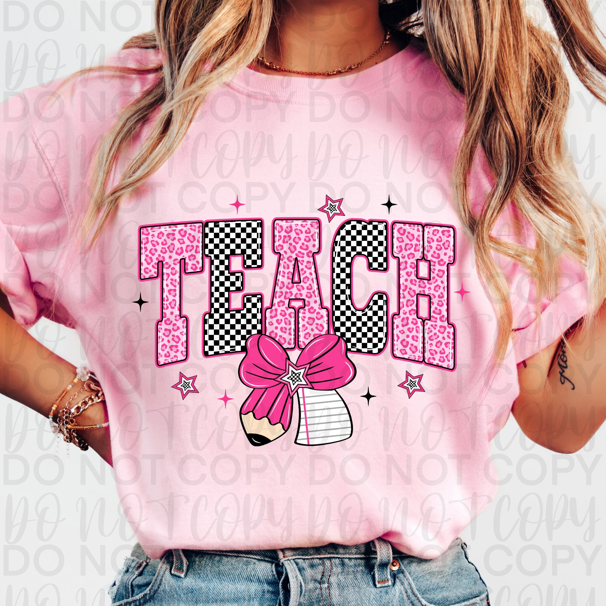 Retro Pink Teach PNG