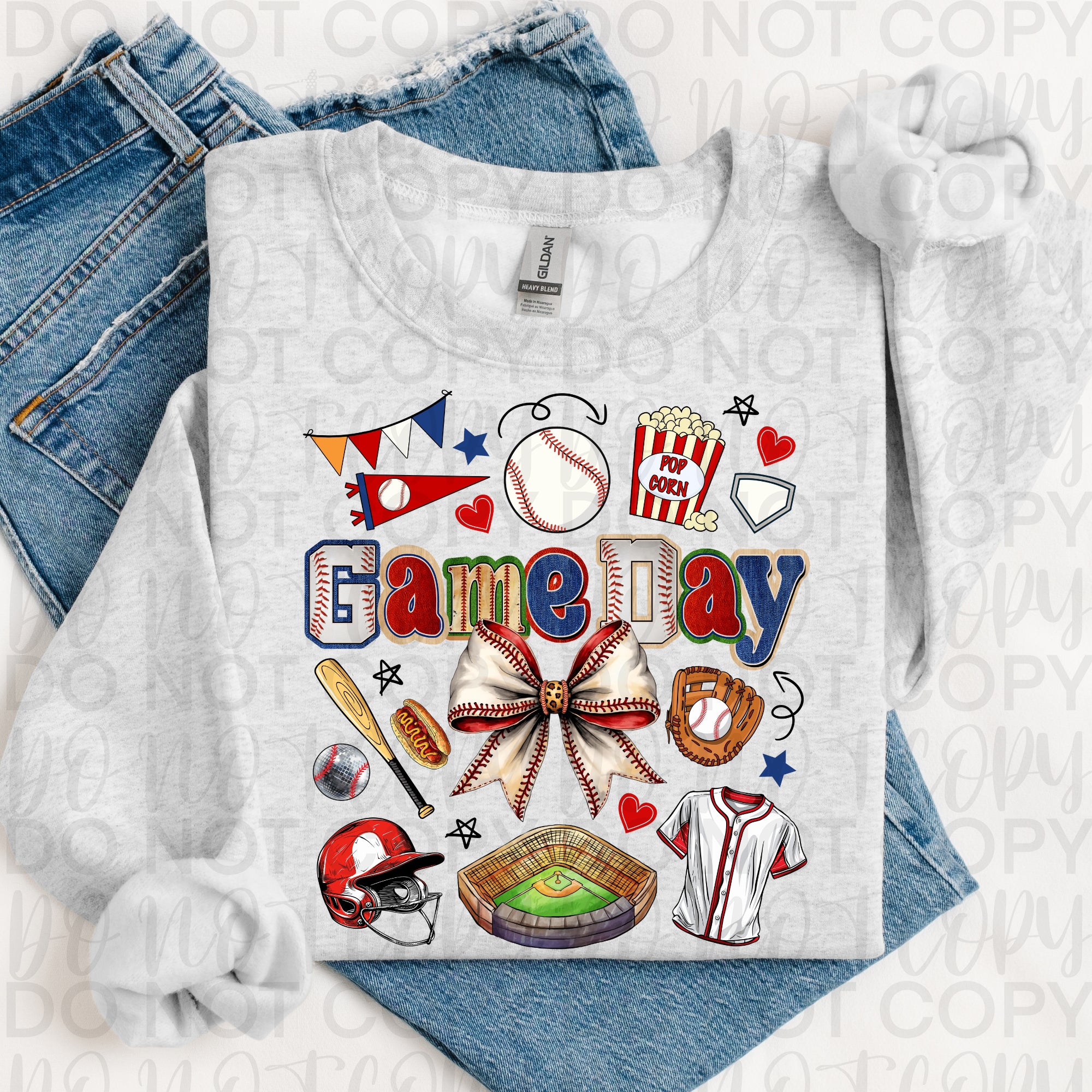 Game Day Baseball Collage PNG