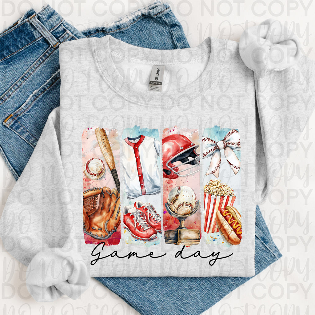 Game Day Baseball Brushstrokes PNG