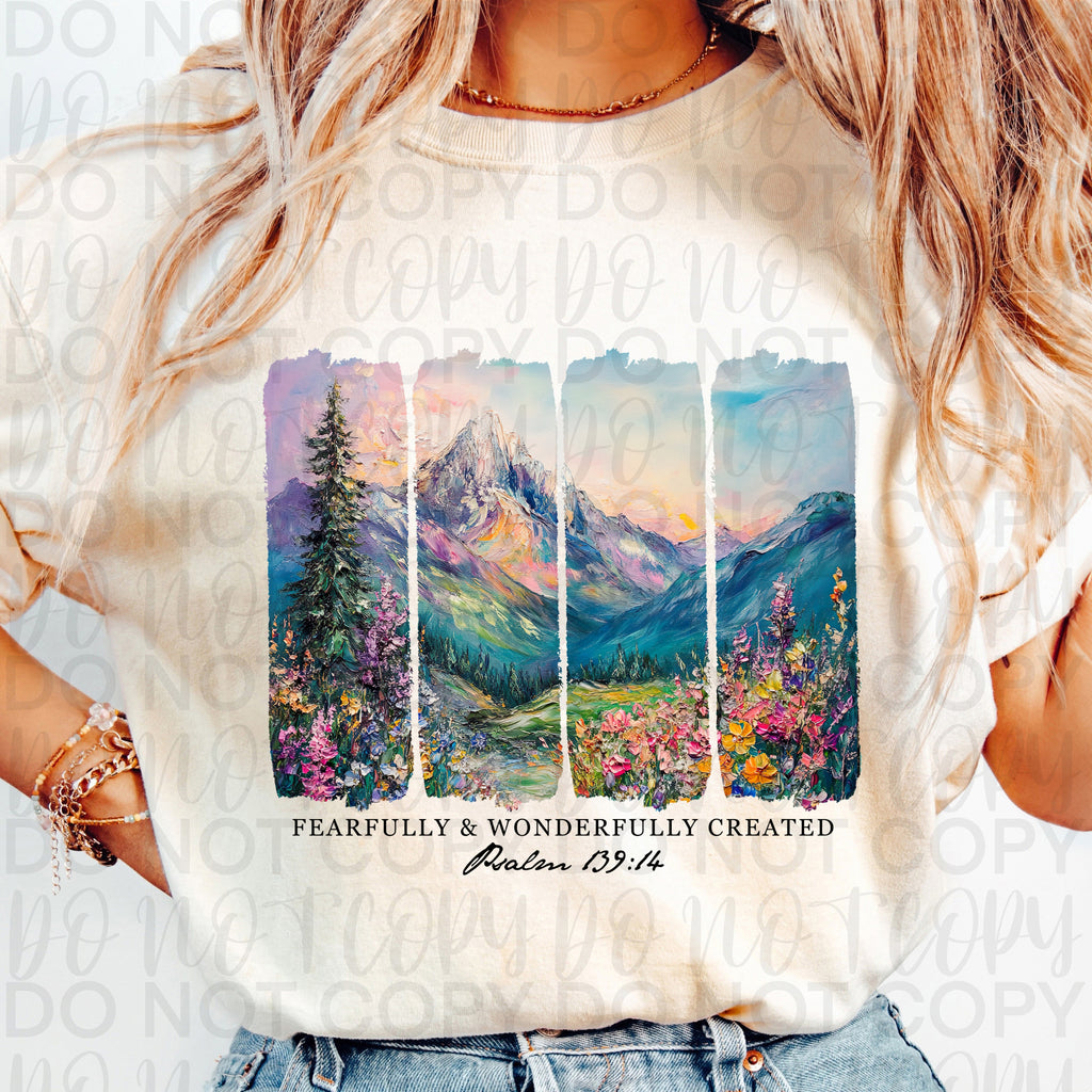 Fearfully and Wonderfully Created Brushstrokes PNG