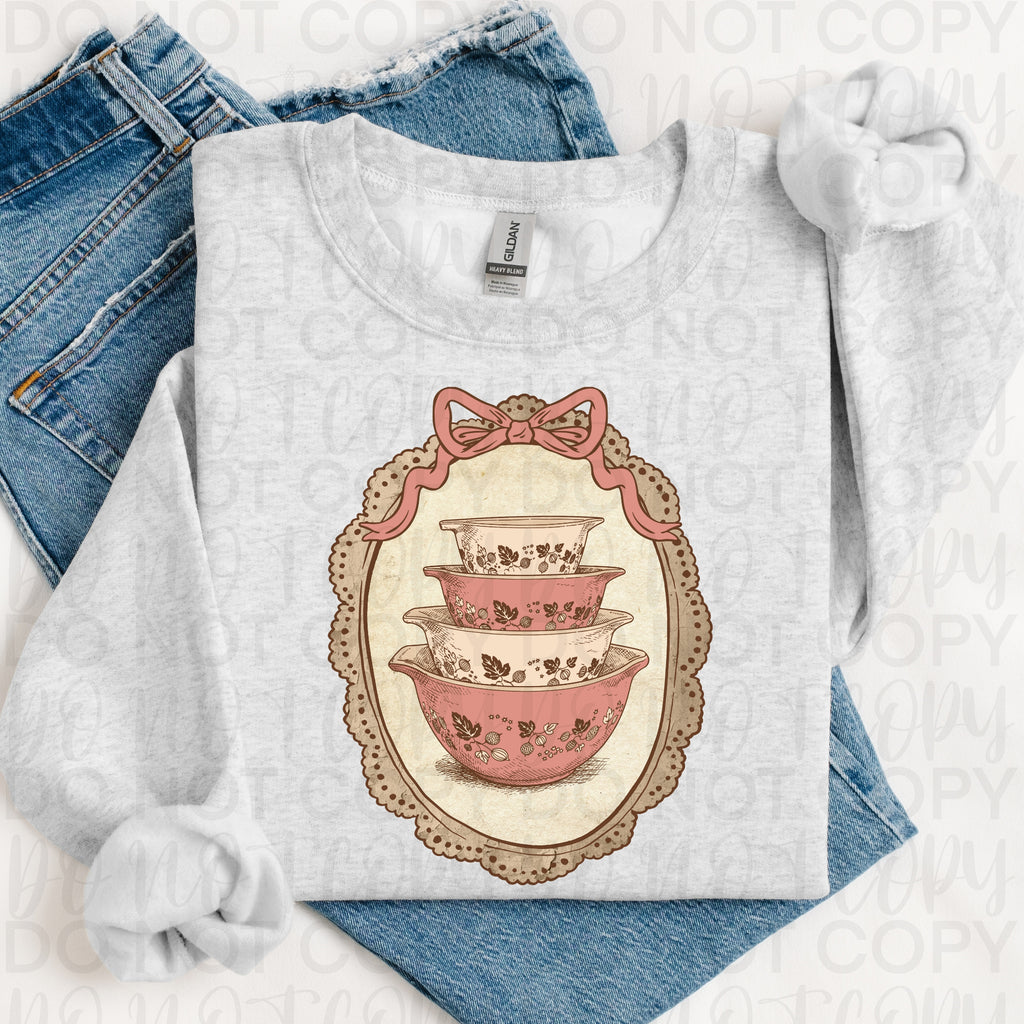 Vintage Pink Pyrex Oval Frame PNG