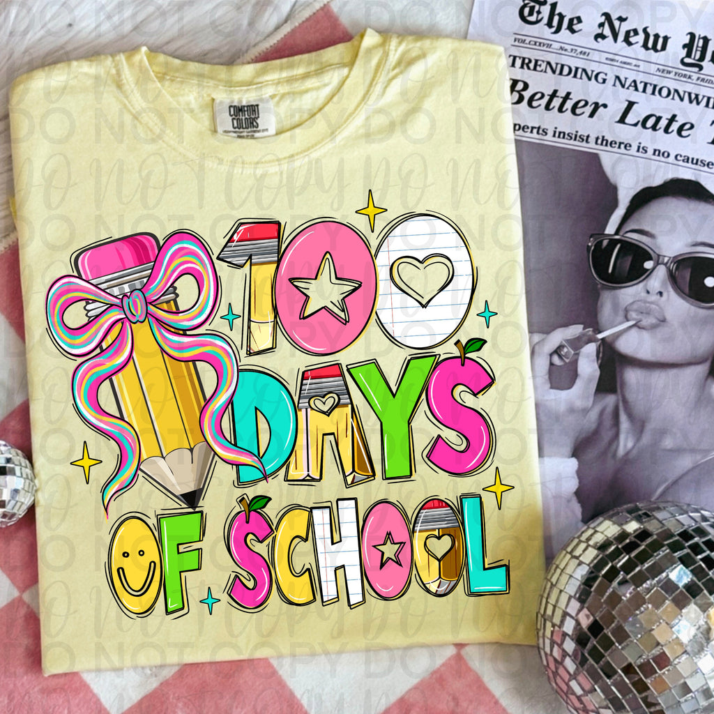 Colorful 100 Days of School PNG