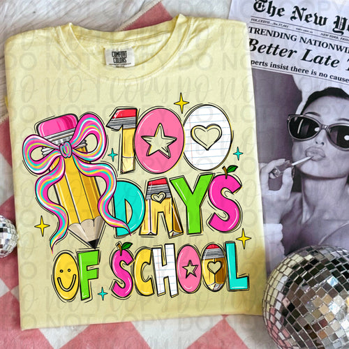Colorful 100 Days of School PNG
