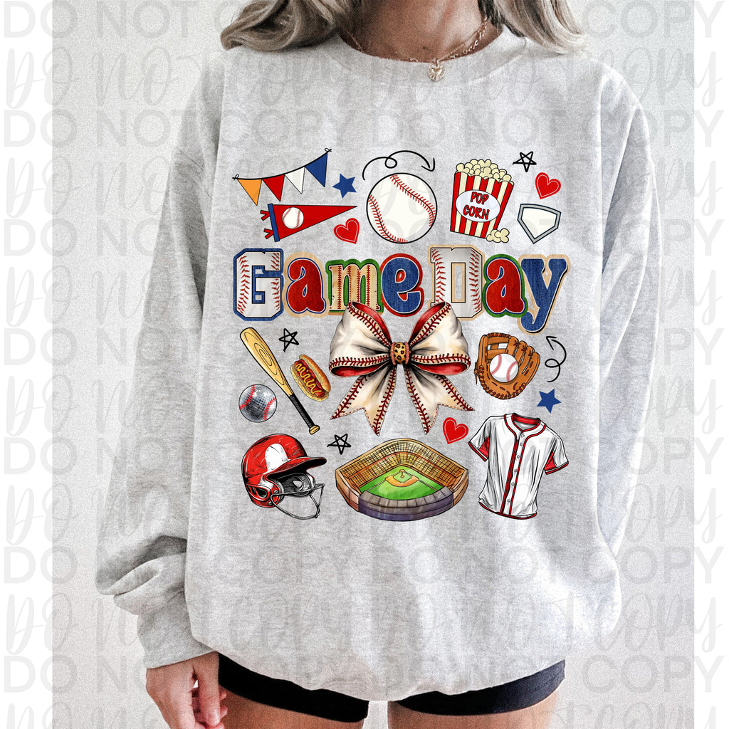 Game Day Baseball Collage PNG