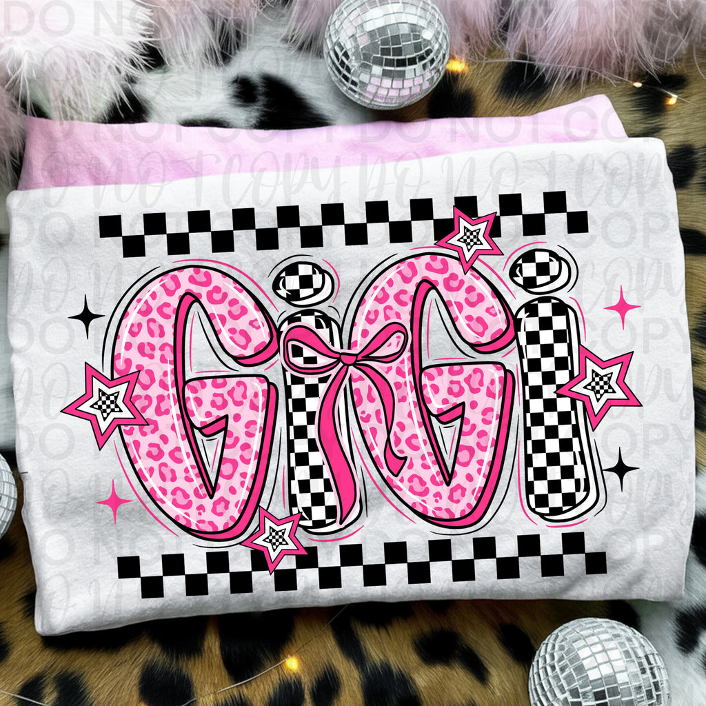 Retro Pink Gigi PNG