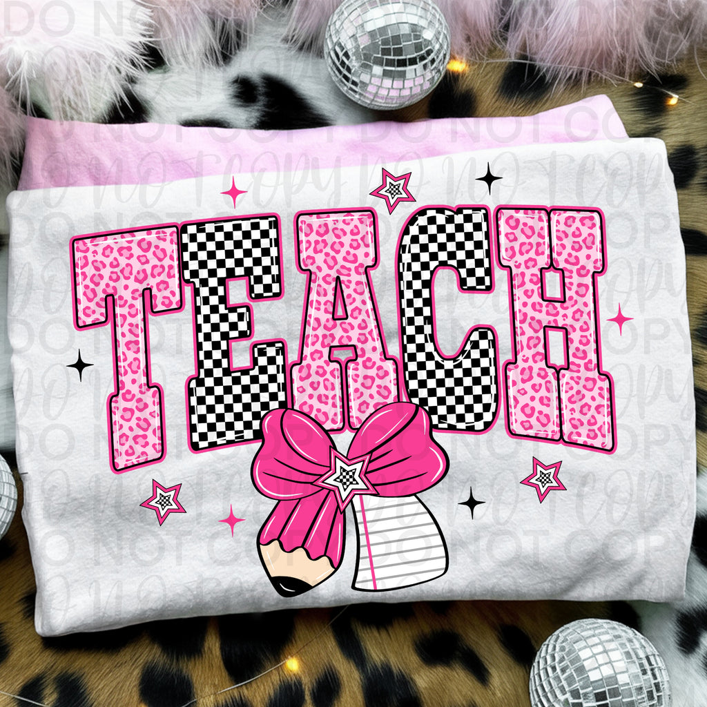 Retro Pink Teach PNG