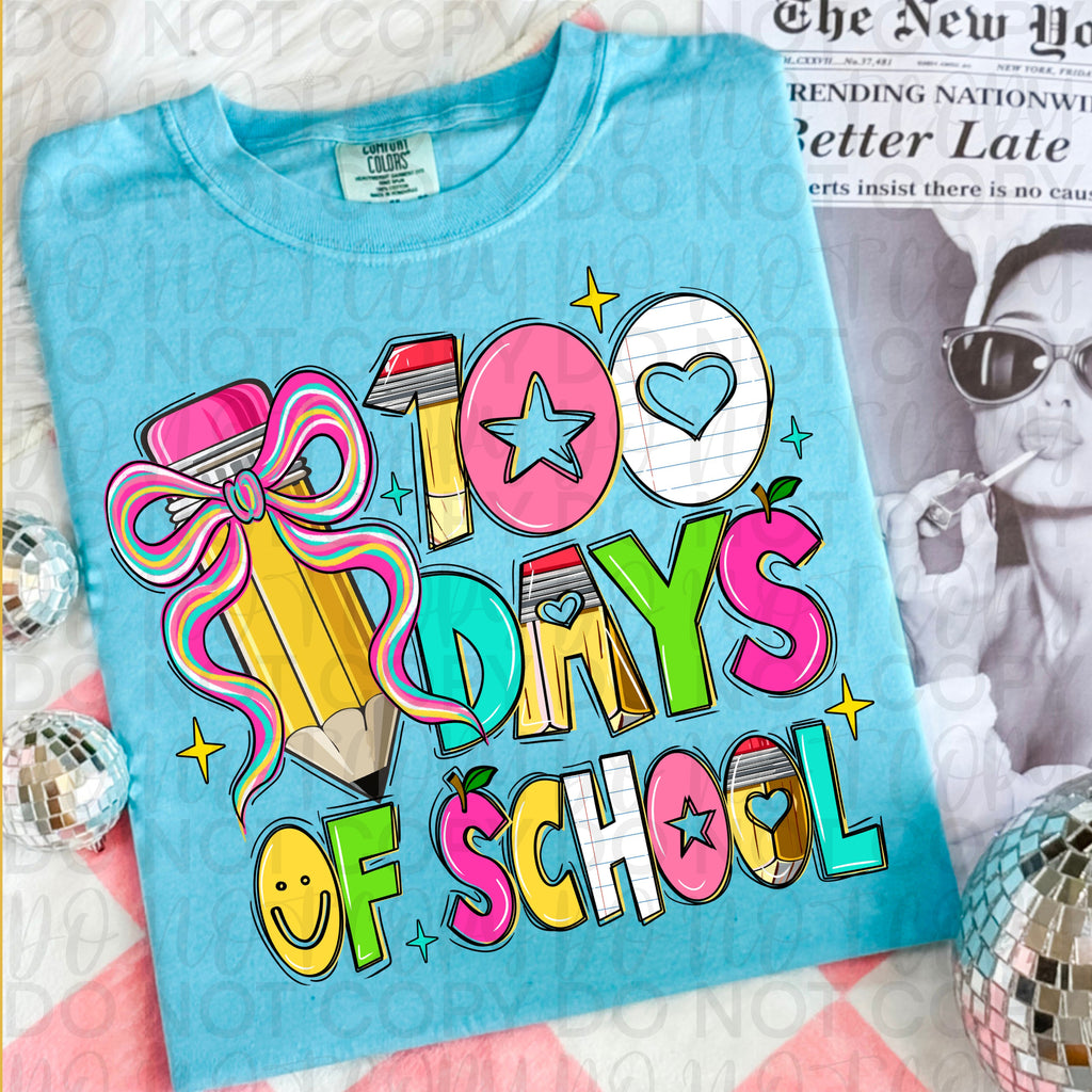Colorful 100 Days of School PNG