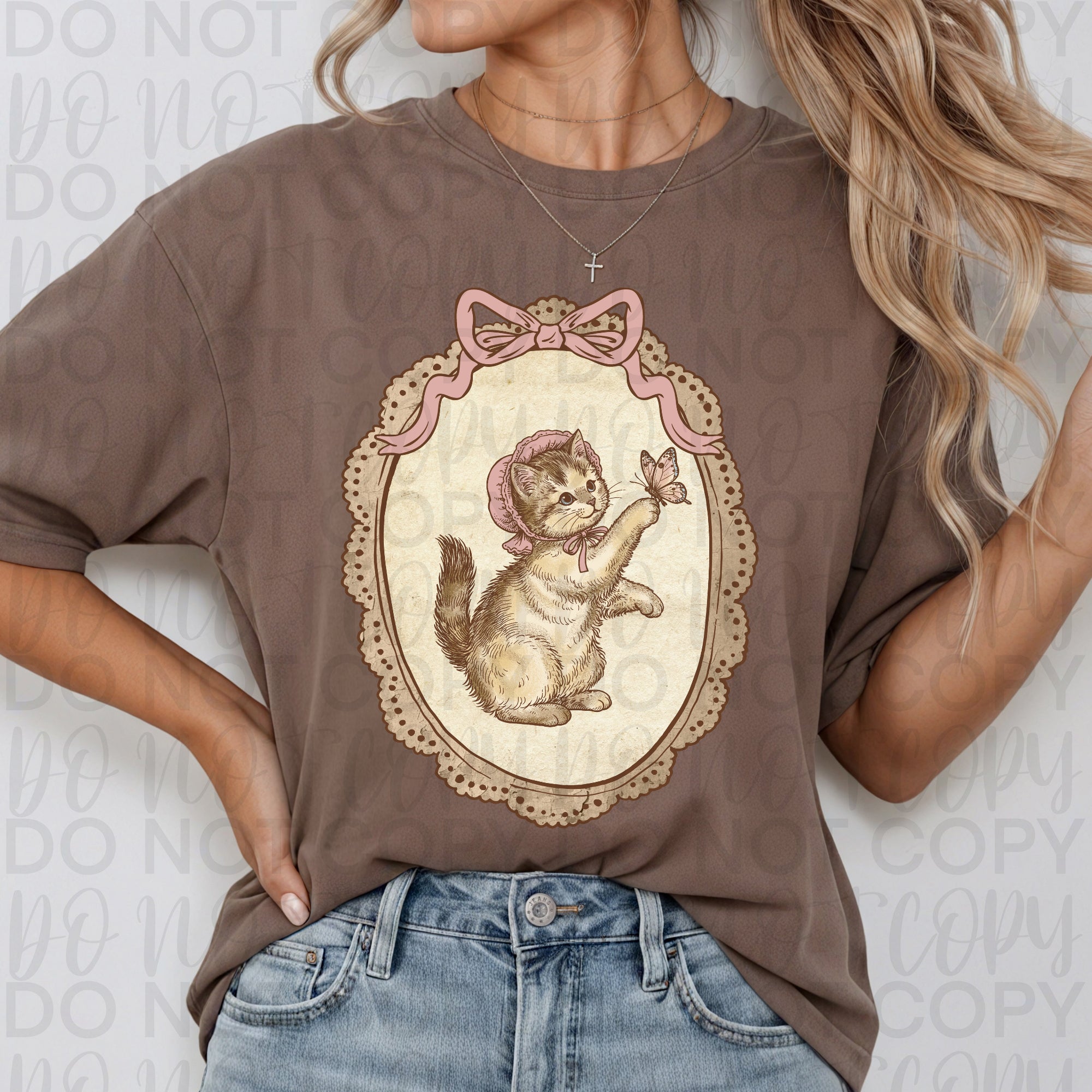 Vintage Farmhouse Cat Frame PNG