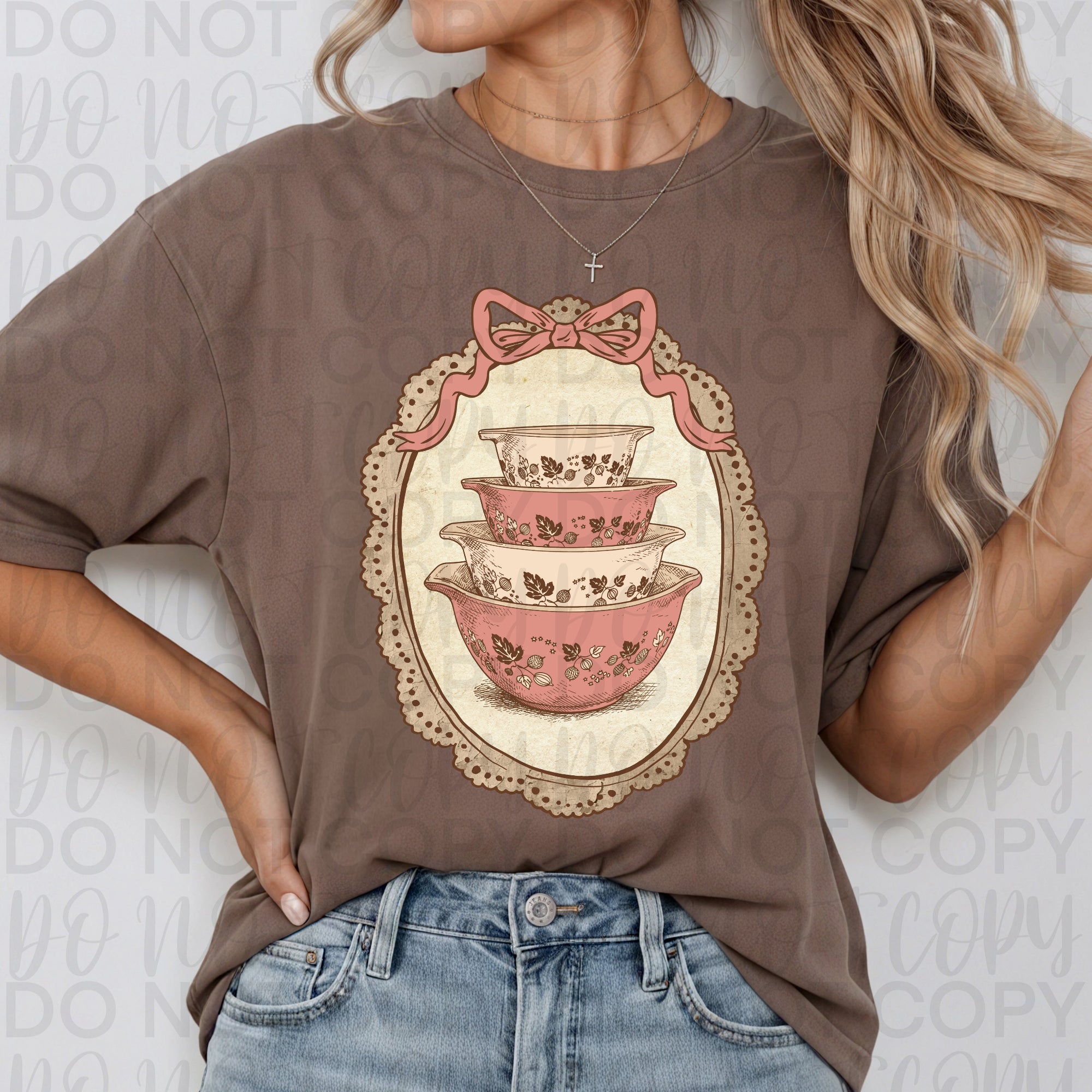 Vintage Pink Pyrex Oval Frame PNG