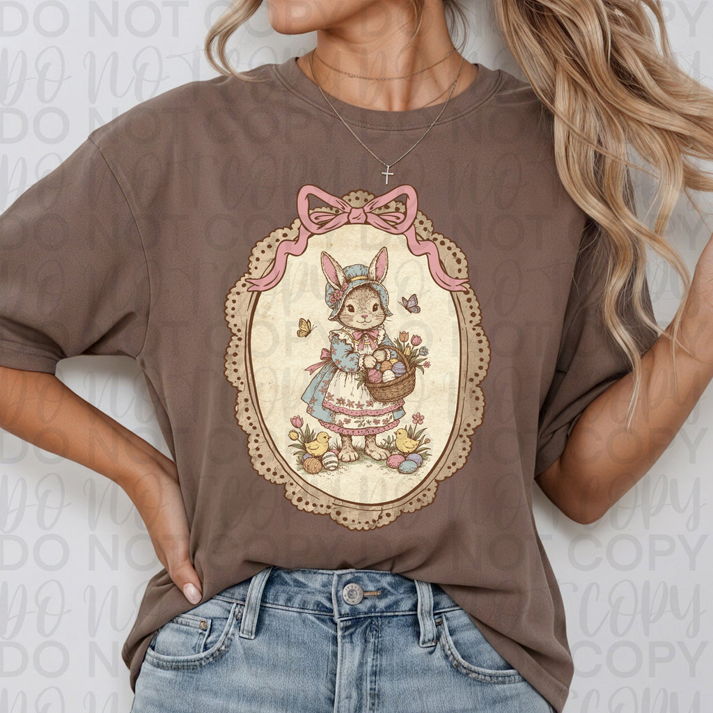 Vintage Easter Bunny Coquette PNG