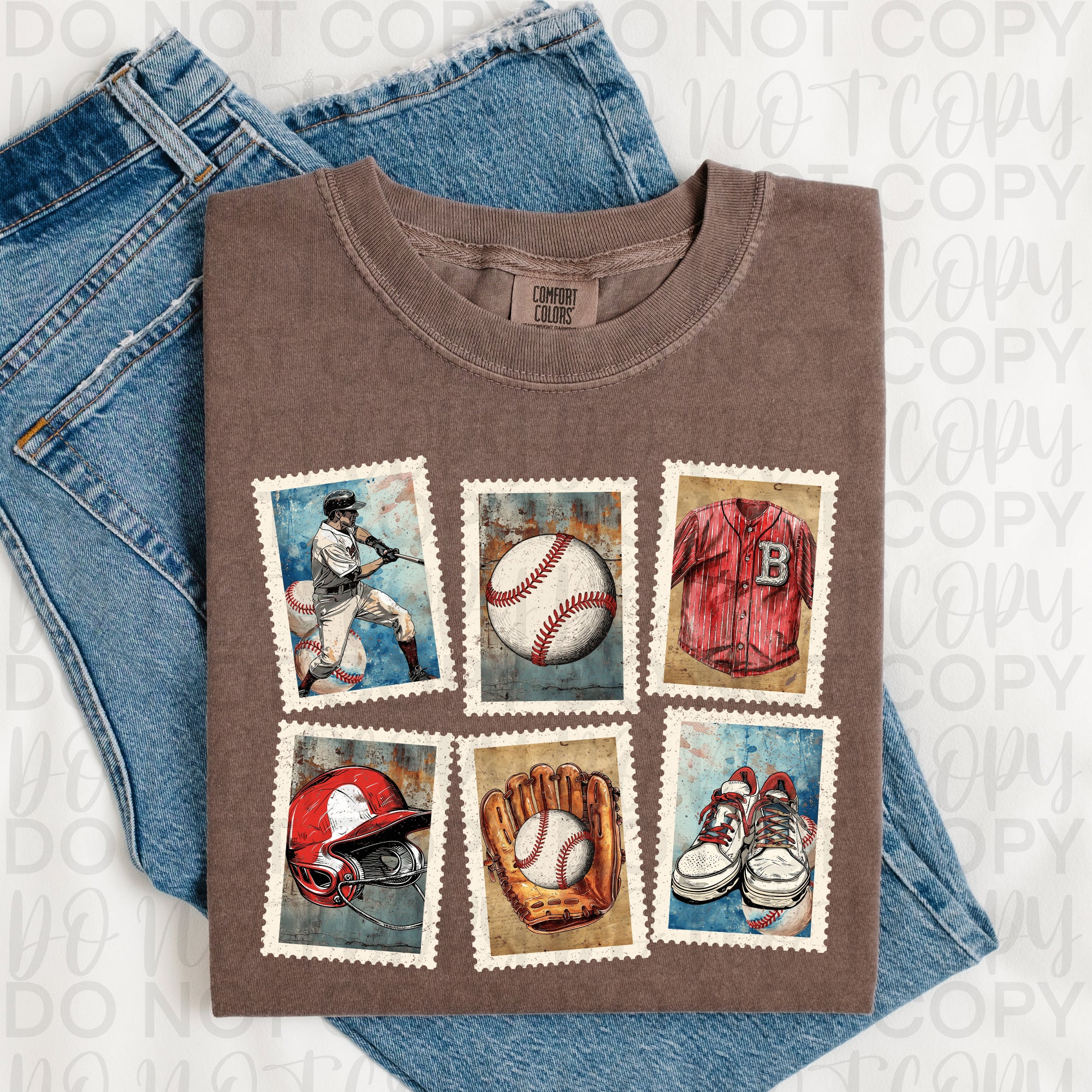 Vintage Baseball Stamps PNG