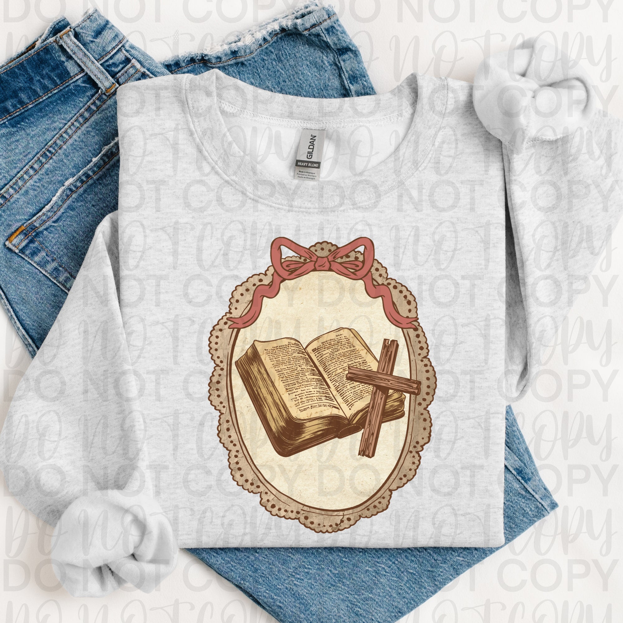 Vintage Bible and Cross PNG