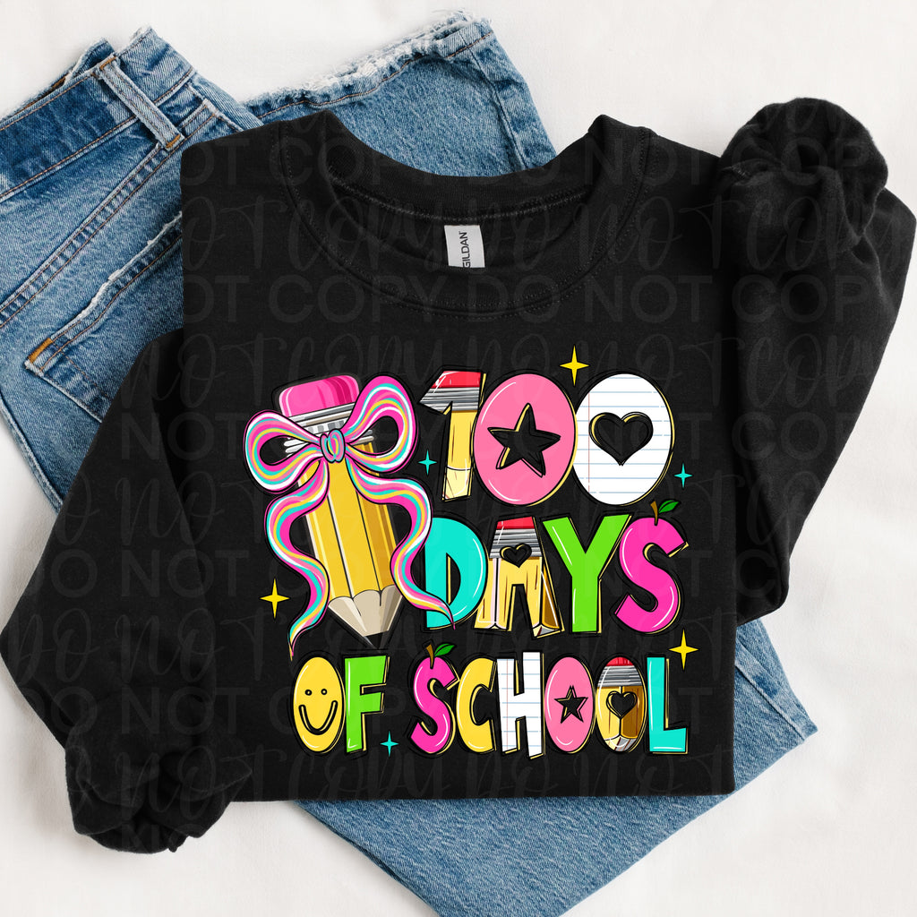 Colorful 100 Days of School PNG