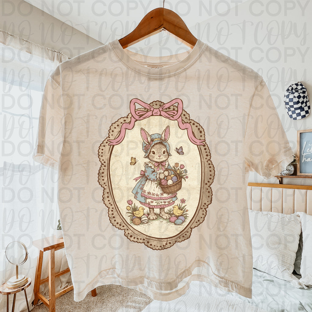 Vintage Easter Bunny Coquette PNG