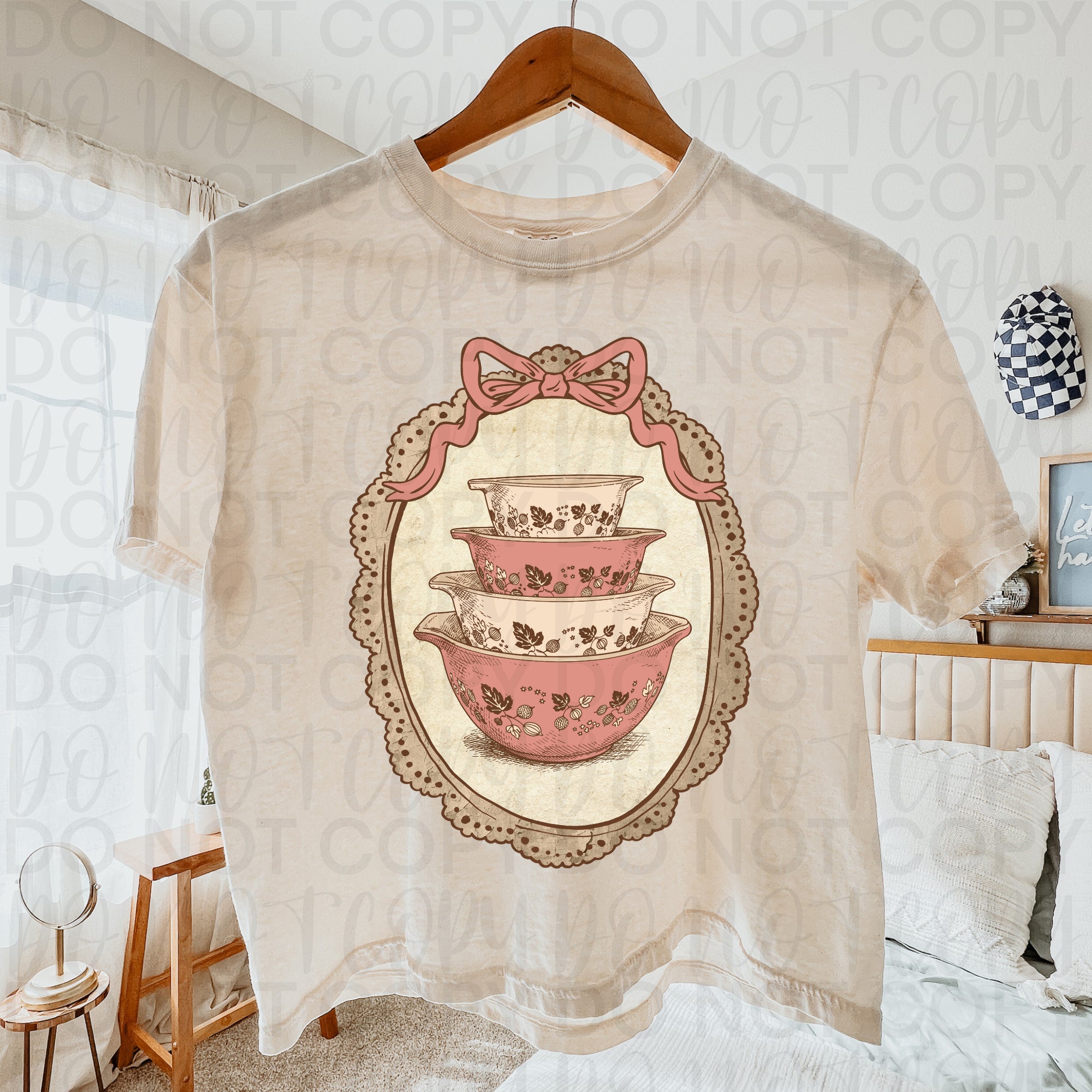 Vintage Pink Pyrex Oval Frame PNG