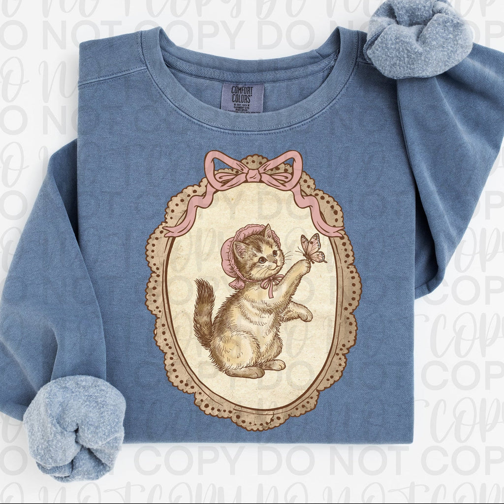 Vintage Farmhouse Cat Frame PNG