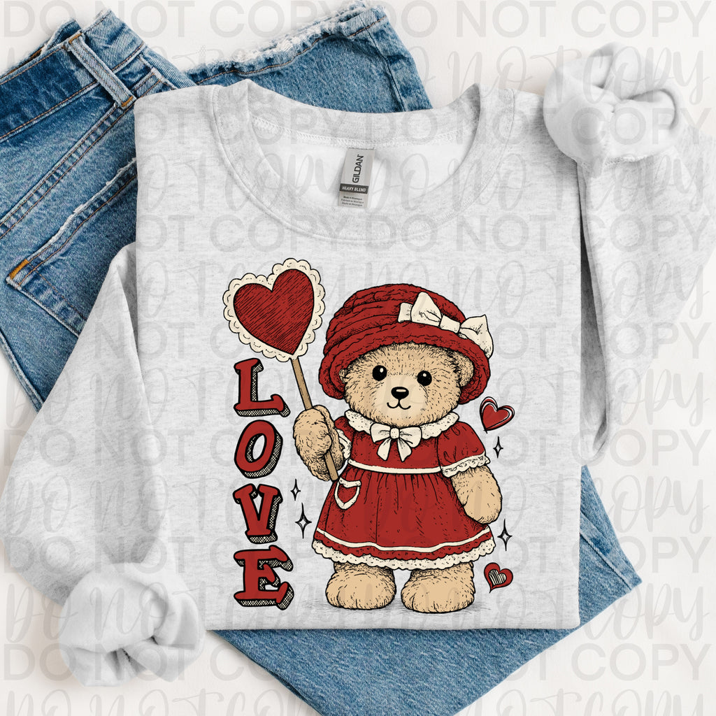 Vintage Love Granny Bear PNG