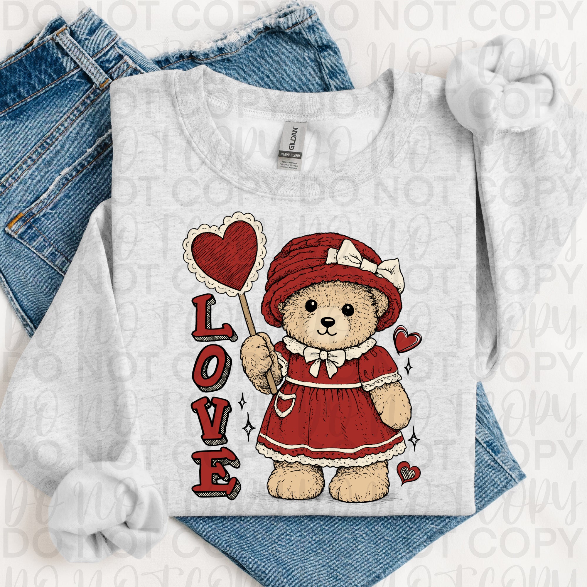 Vintage Love Granny Bear PNG