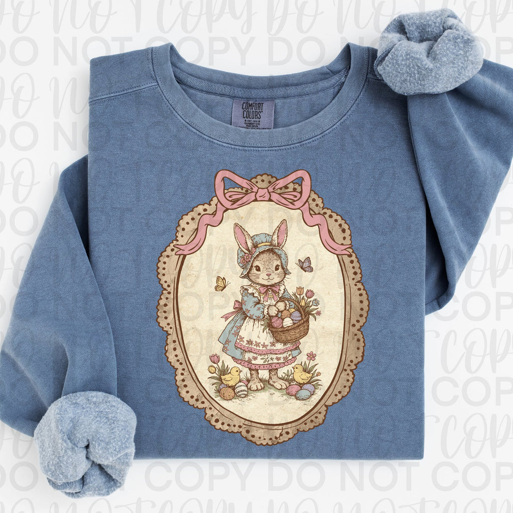 Vintage Easter Bunny Coquette PNG