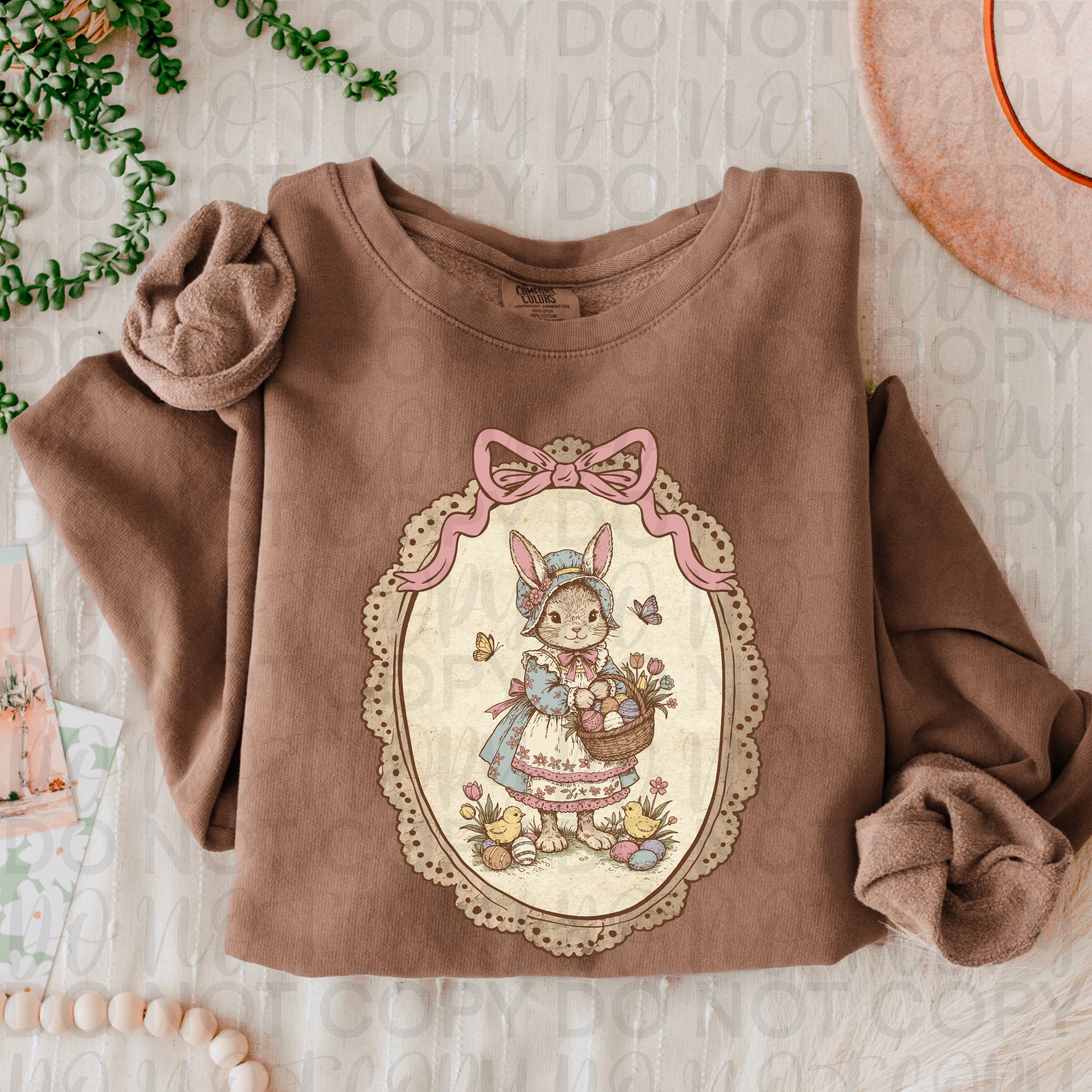 Vintage Easter Bunny Coquette PNG