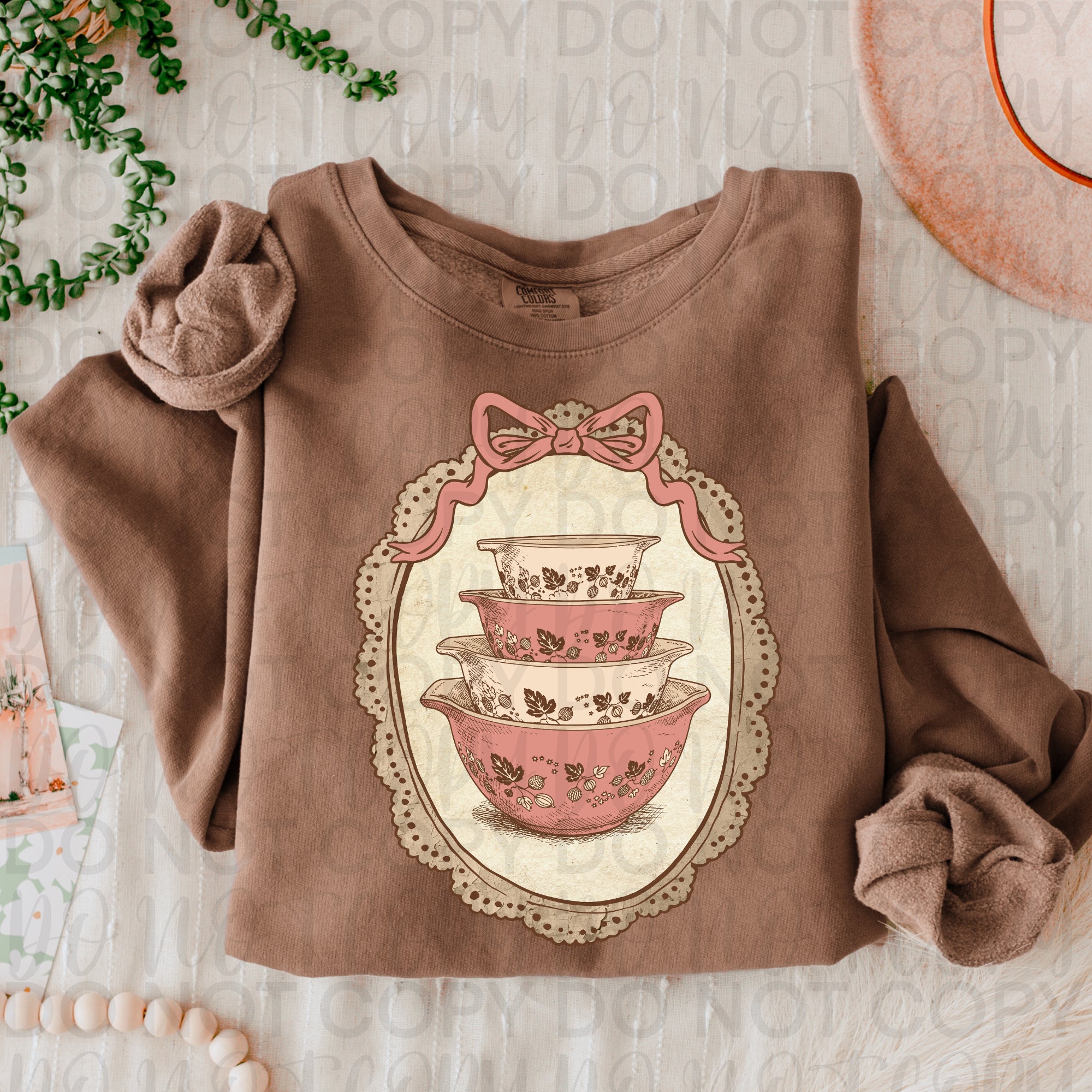 Vintage Pink Pyrex Oval Frame PNG