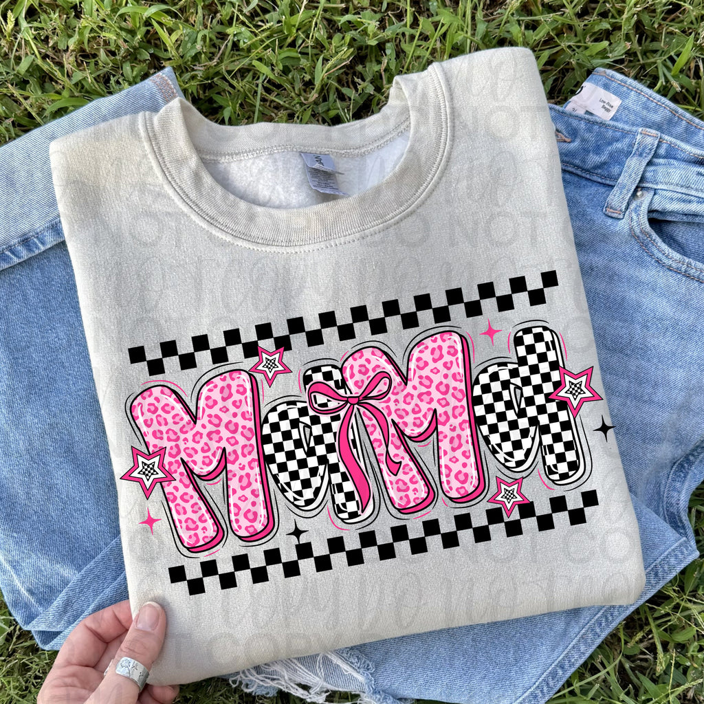 Retro Pink Mama PNG