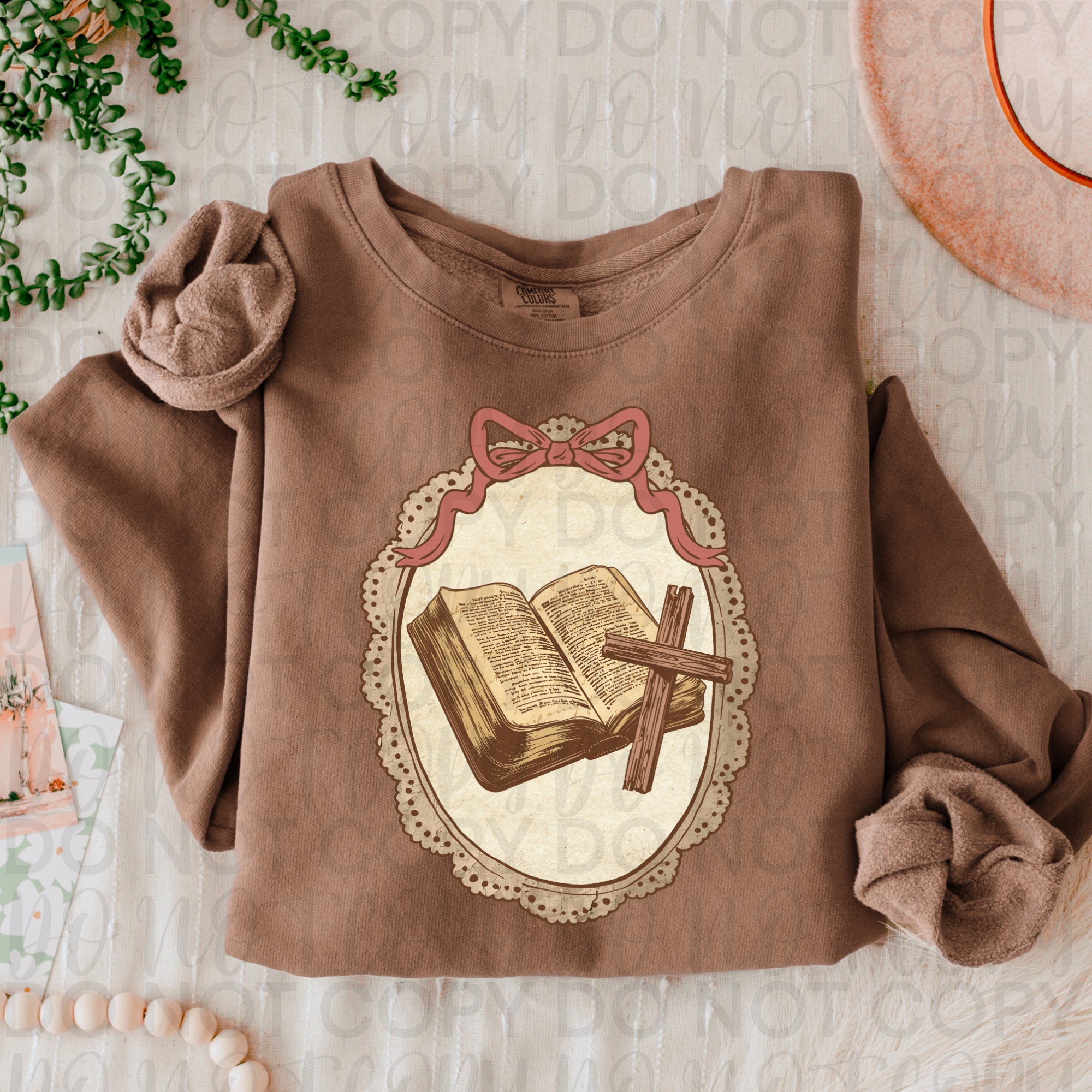 Vintage Bible and Cross PNG