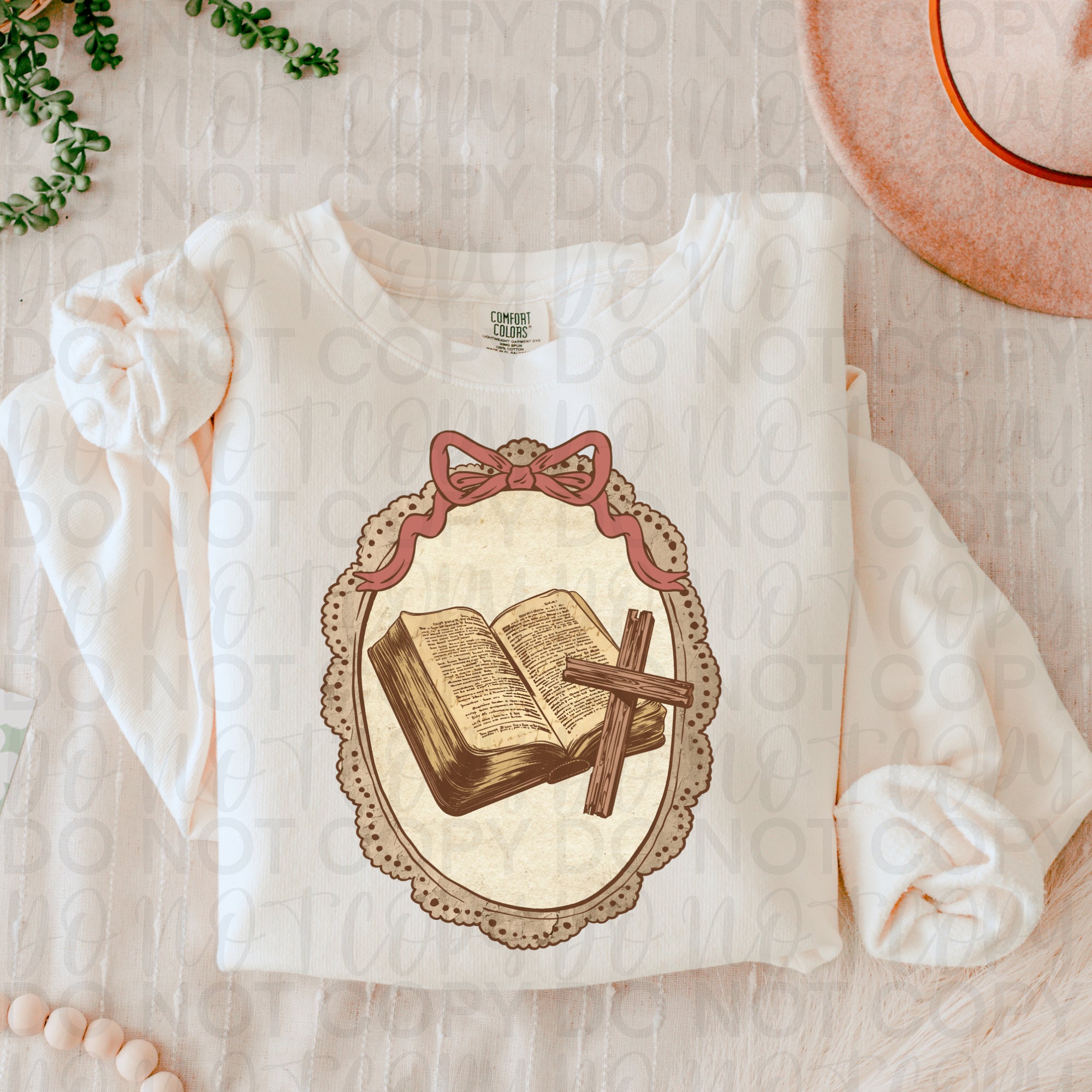 Vintage Bible and Cross PNG