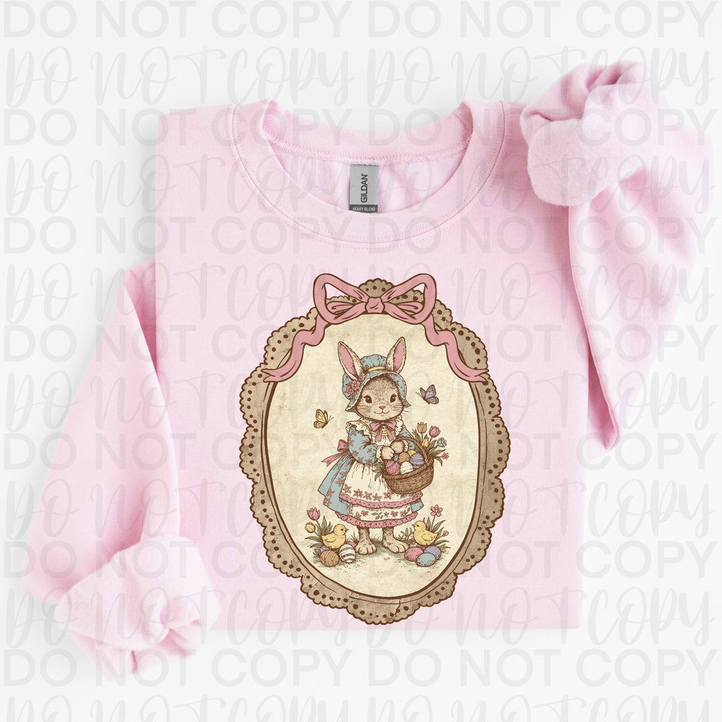 Vintage Easter Bunny Coquette PNG