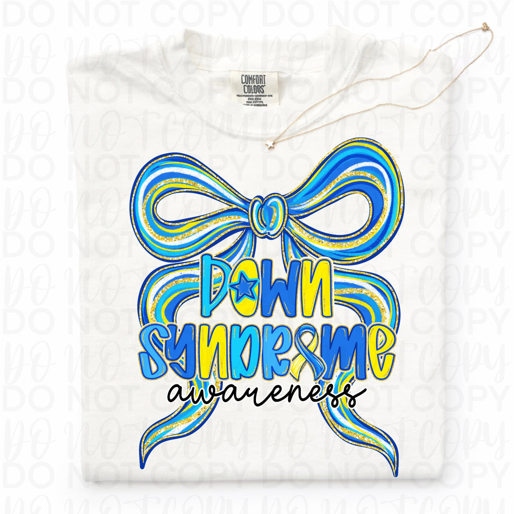 Down Syndrome Awareness Bow PNG