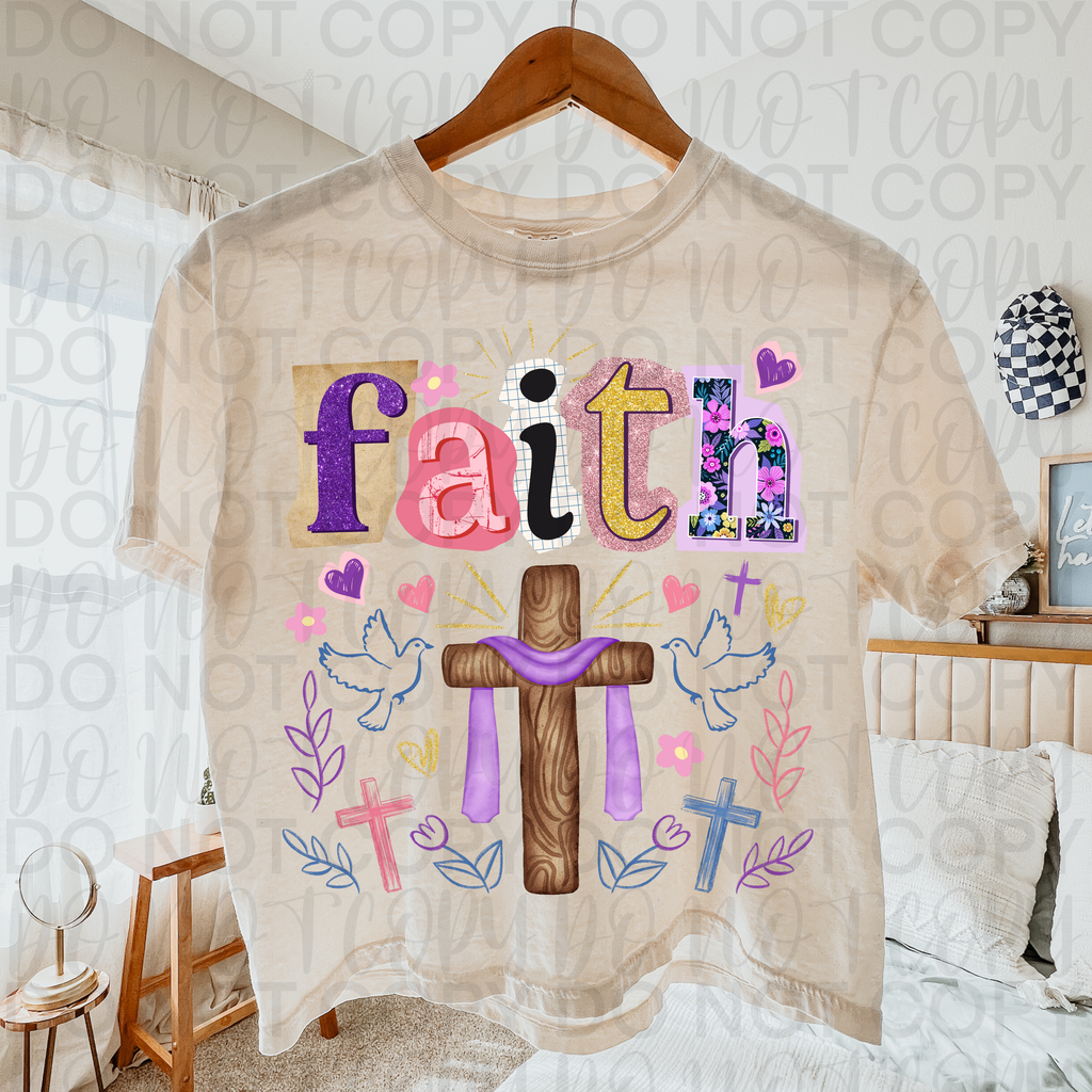 Retro Christian Faith Doodles PNG