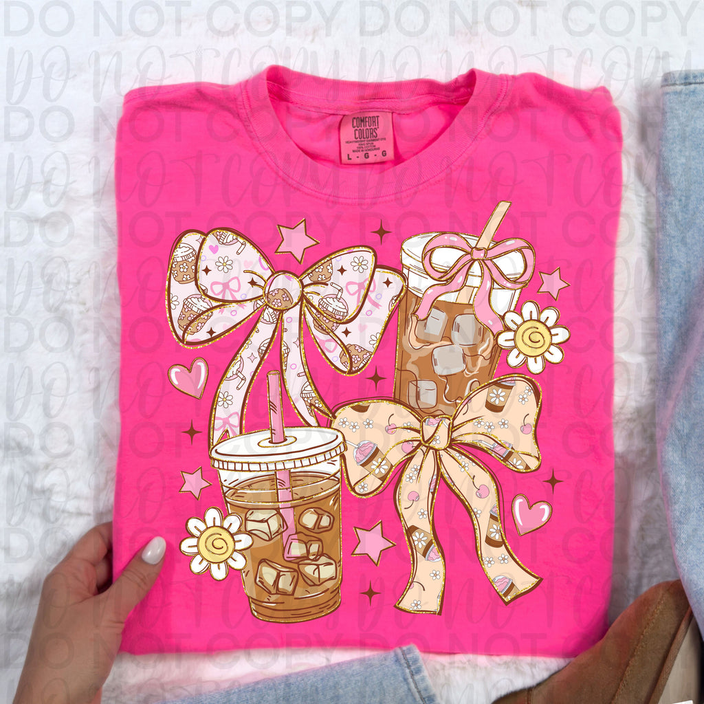 Iced Coffee Coquette PNG