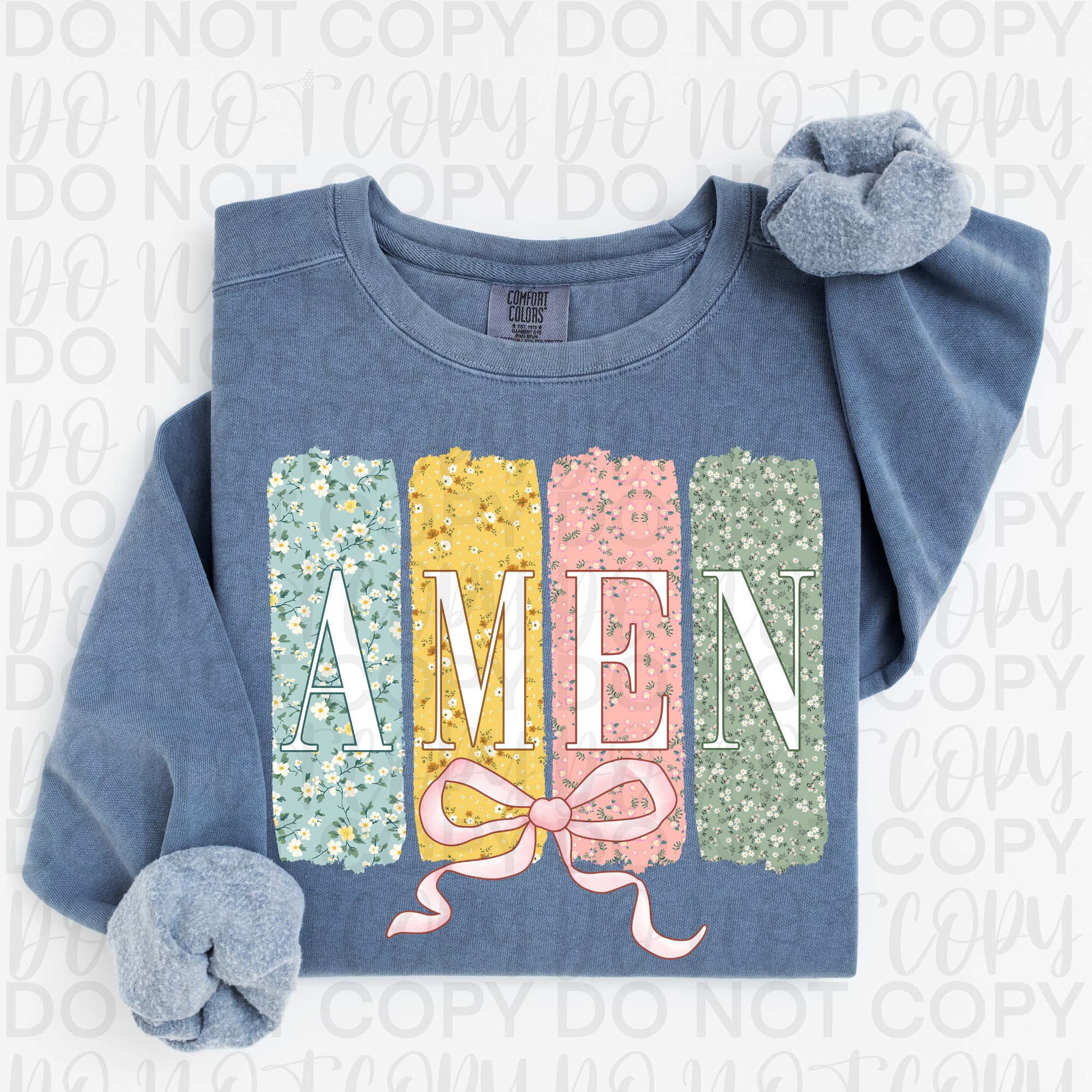 Floral Amen Brushstroke PNG