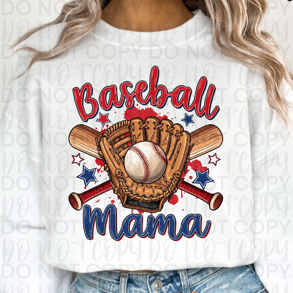 Vintage Baseball Mama PNG