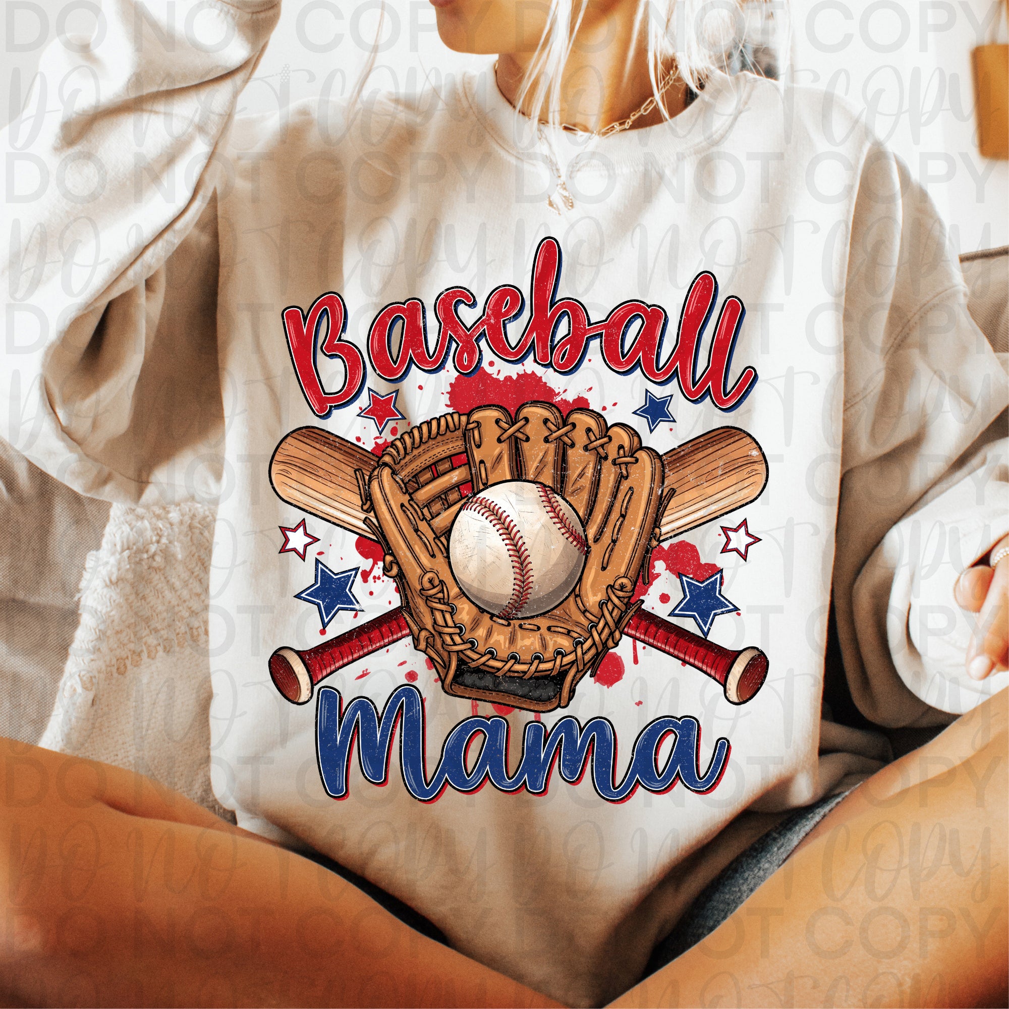 Vintage Baseball Mama PNG