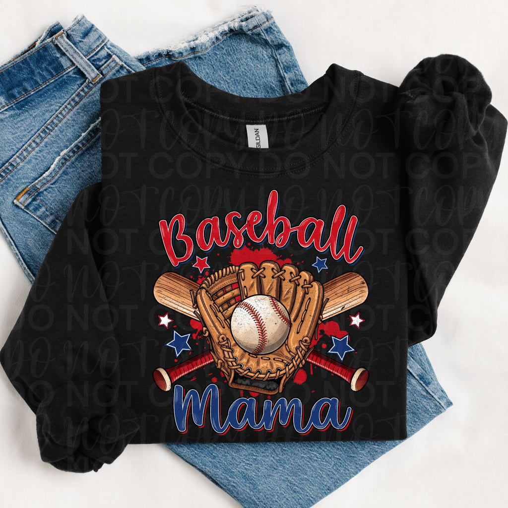 Vintage Baseball Mama PNG
