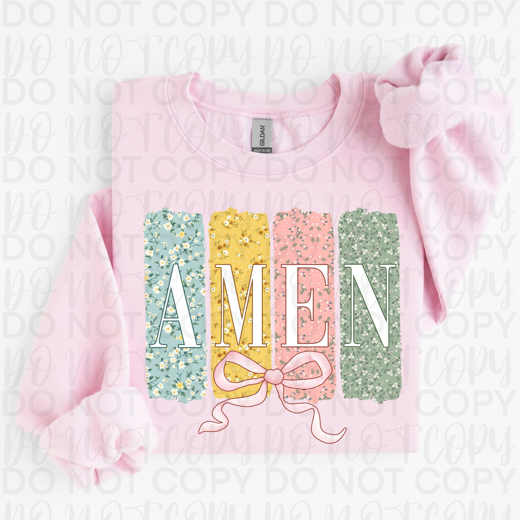 Floral Amen Brushstroke PNG