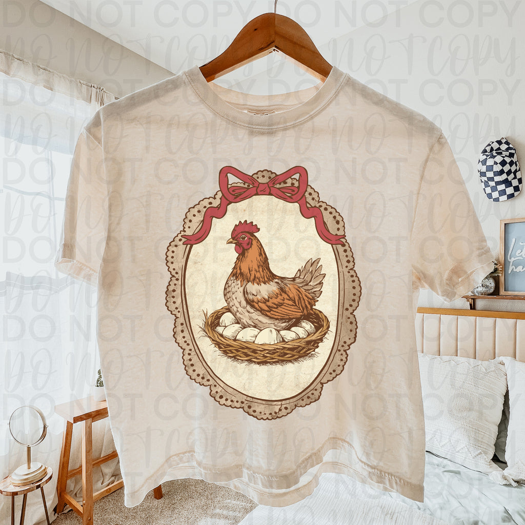 Vintage Farmhouse Chicken PNG
