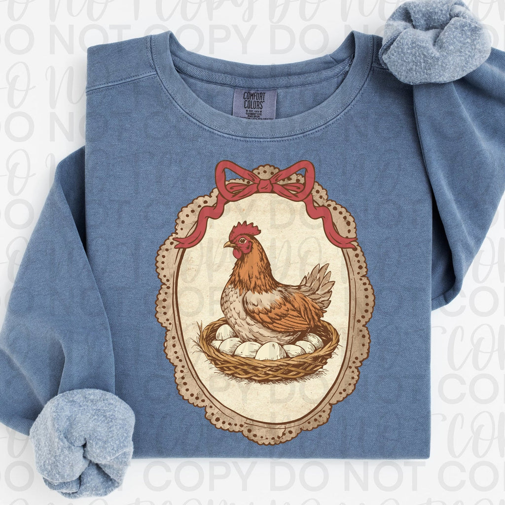 Vintage Farmhouse Chicken PNG