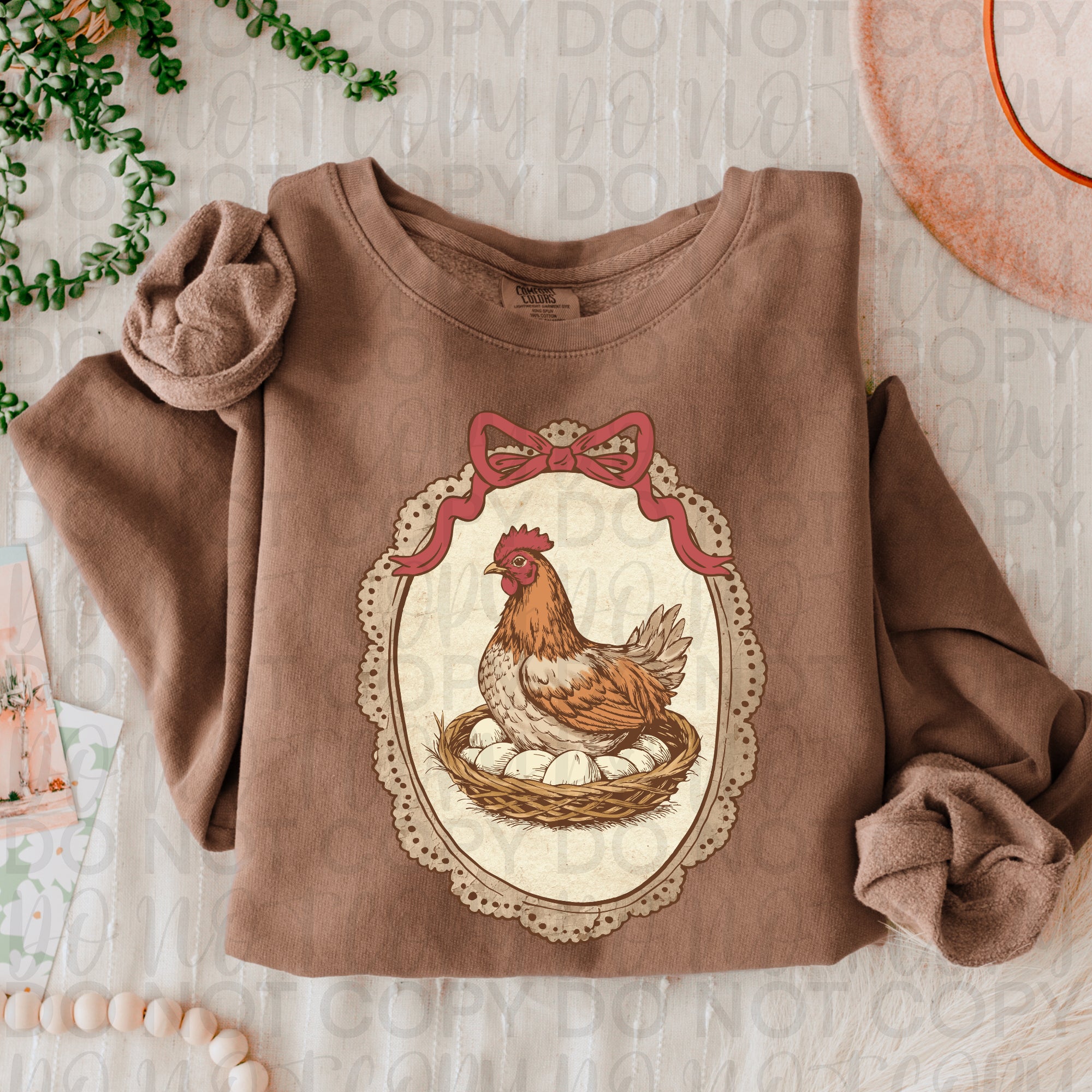 Vintage Farmhouse Chicken PNG