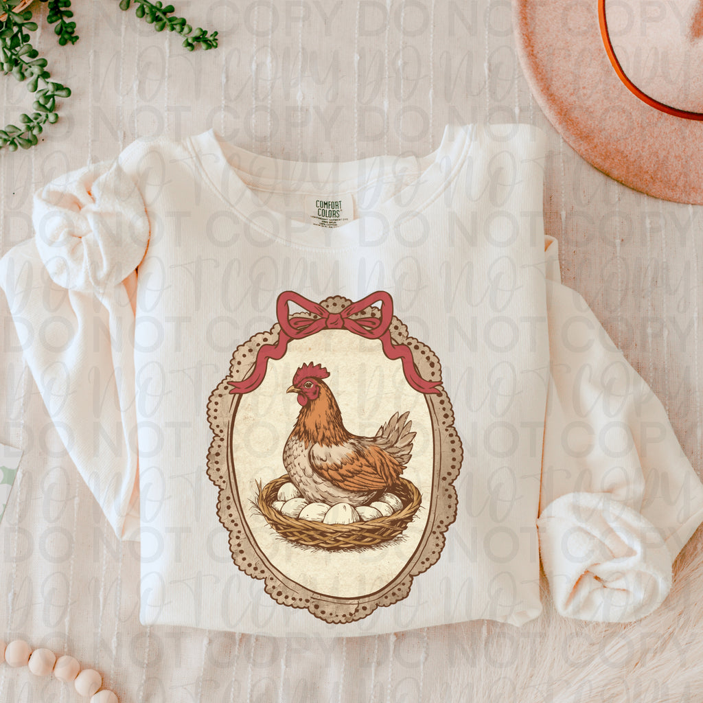 Vintage Farmhouse Chicken PNG