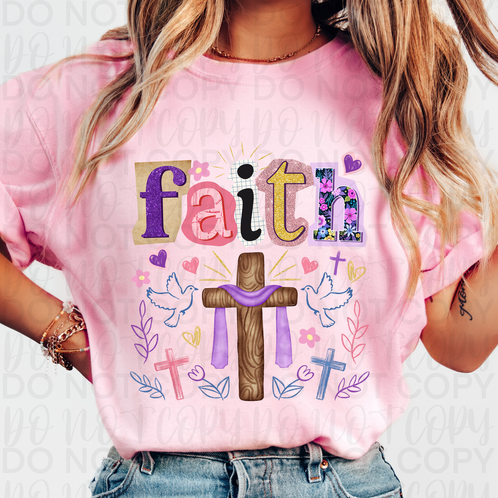 Retro Christian Faith Doodles PNG