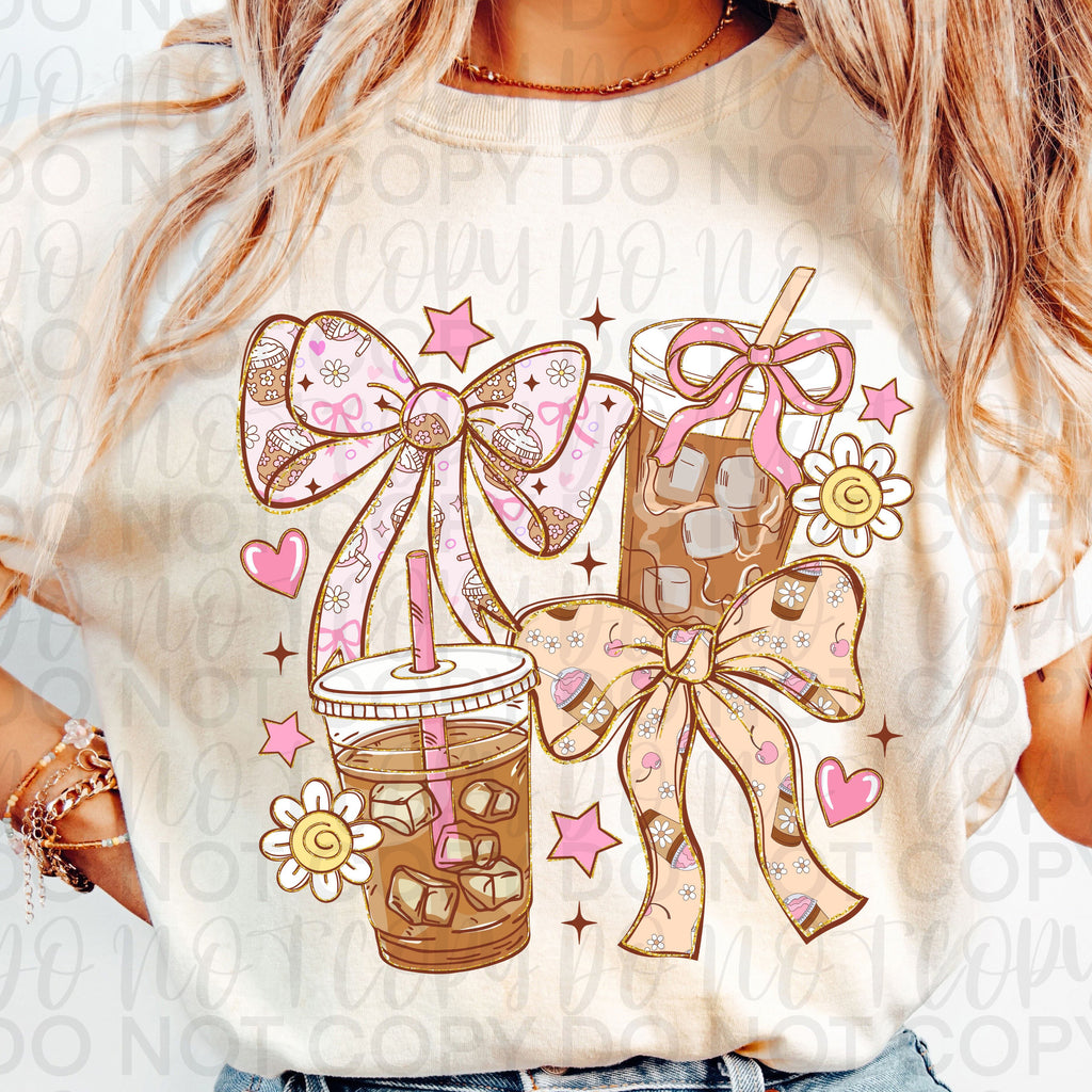 Iced Coffee Coquette PNG