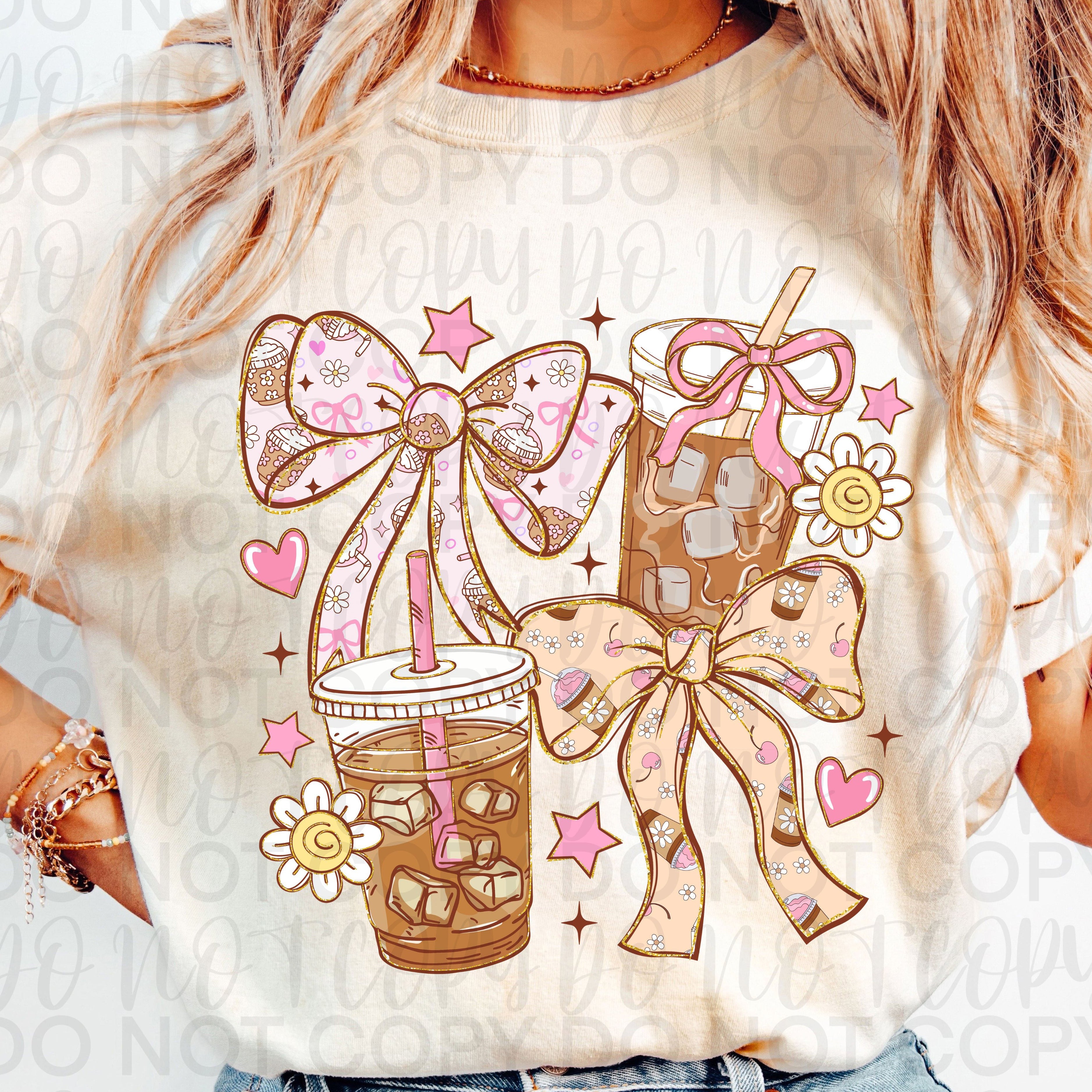 Iced Coffee Coquette PNG