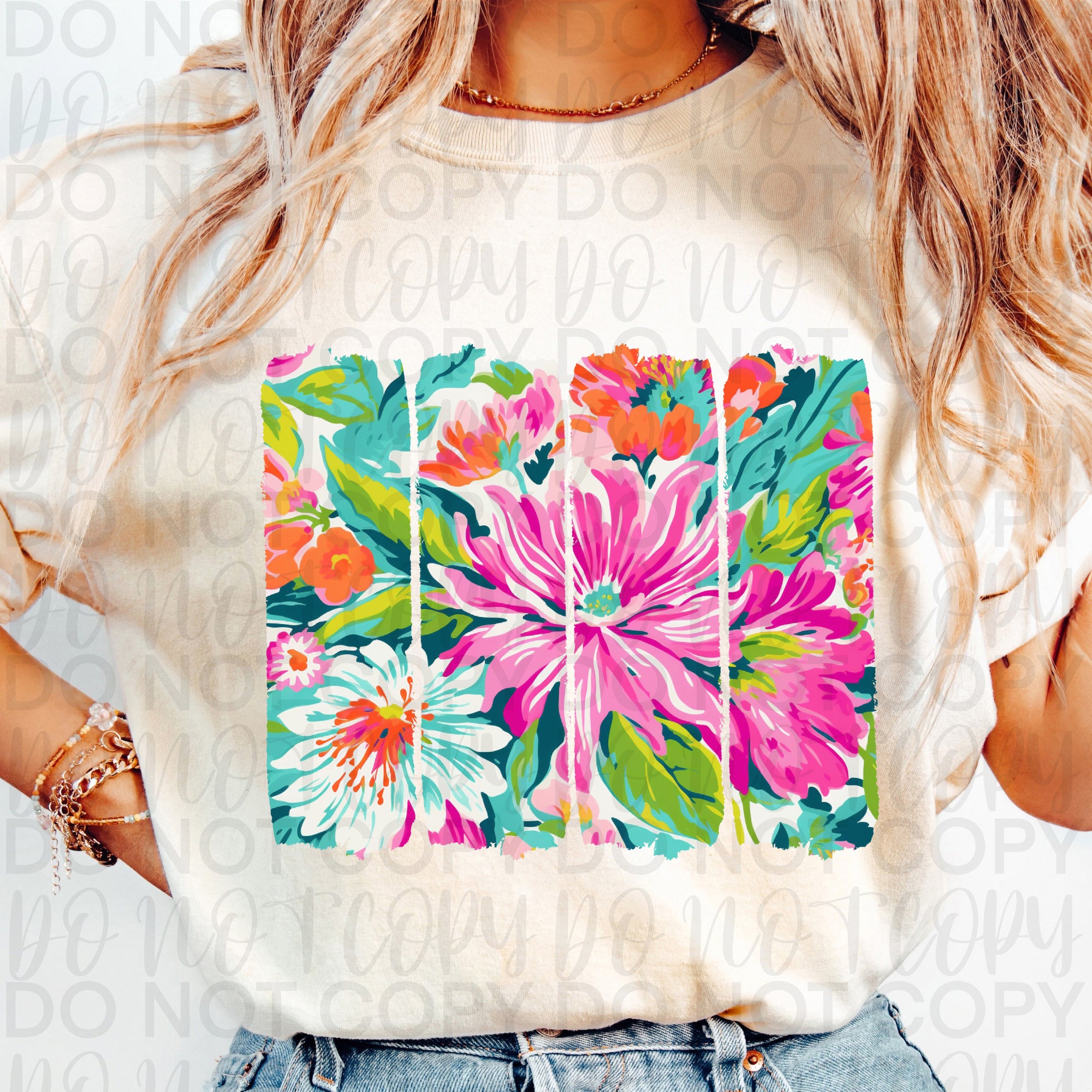 Colorful Floral Brushstrokes PNG