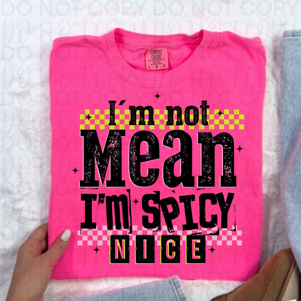 I'm Not Mean I'm Spicy Nice Sarcastic PNG