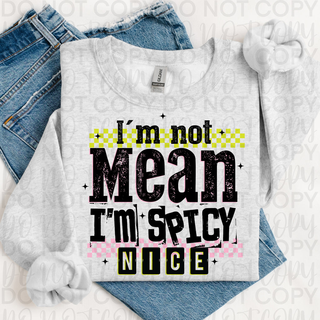 I'm Not Mean I'm Spicy Nice Sarcastic PNG
