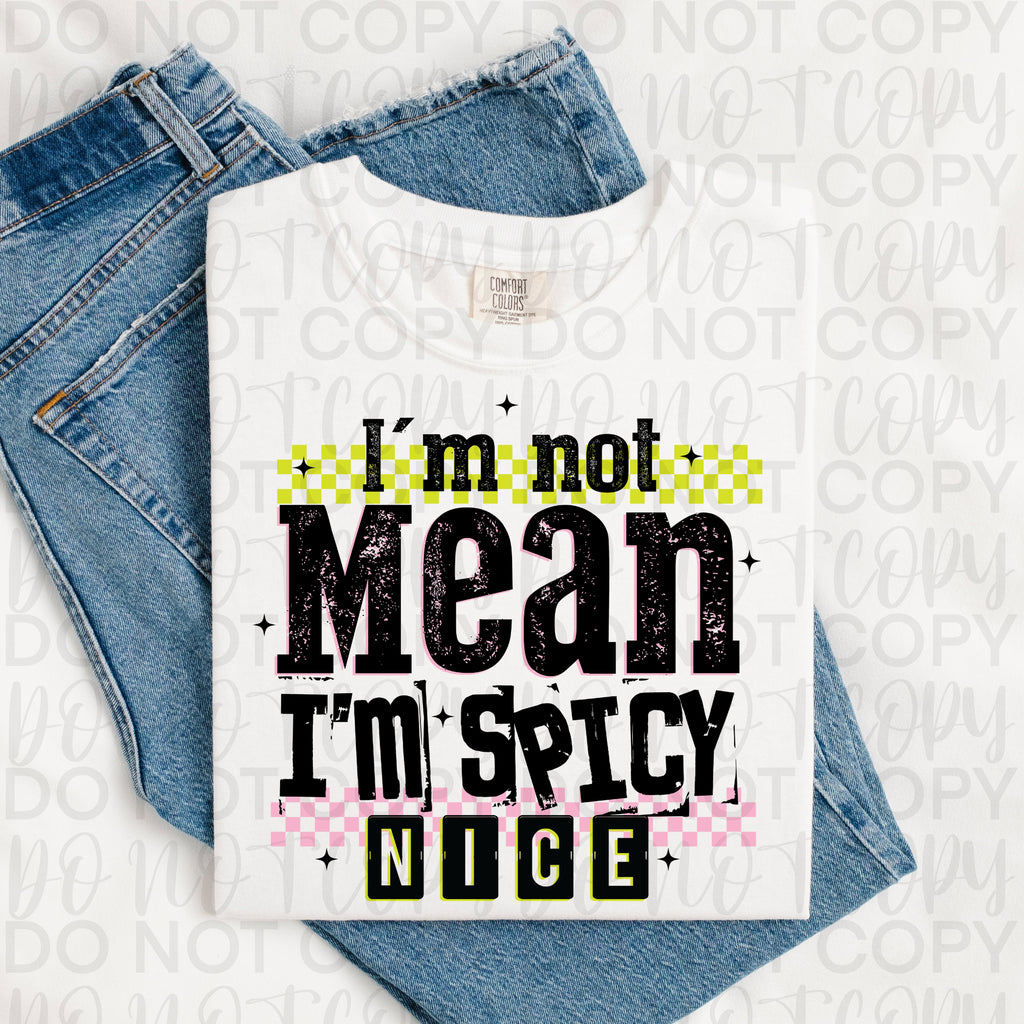 I'm Not Mean I'm Spicy Nice Sarcastic PNG