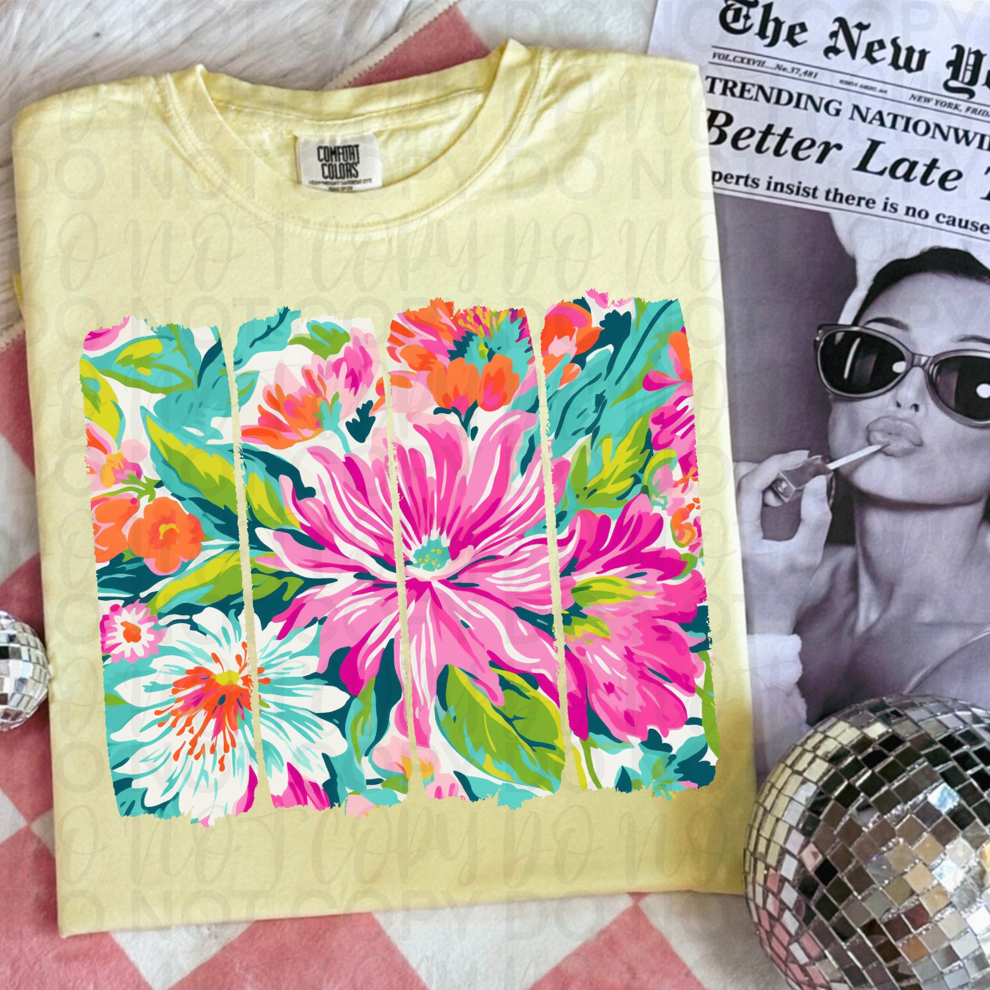 Colorful Floral Brushstrokes PNG