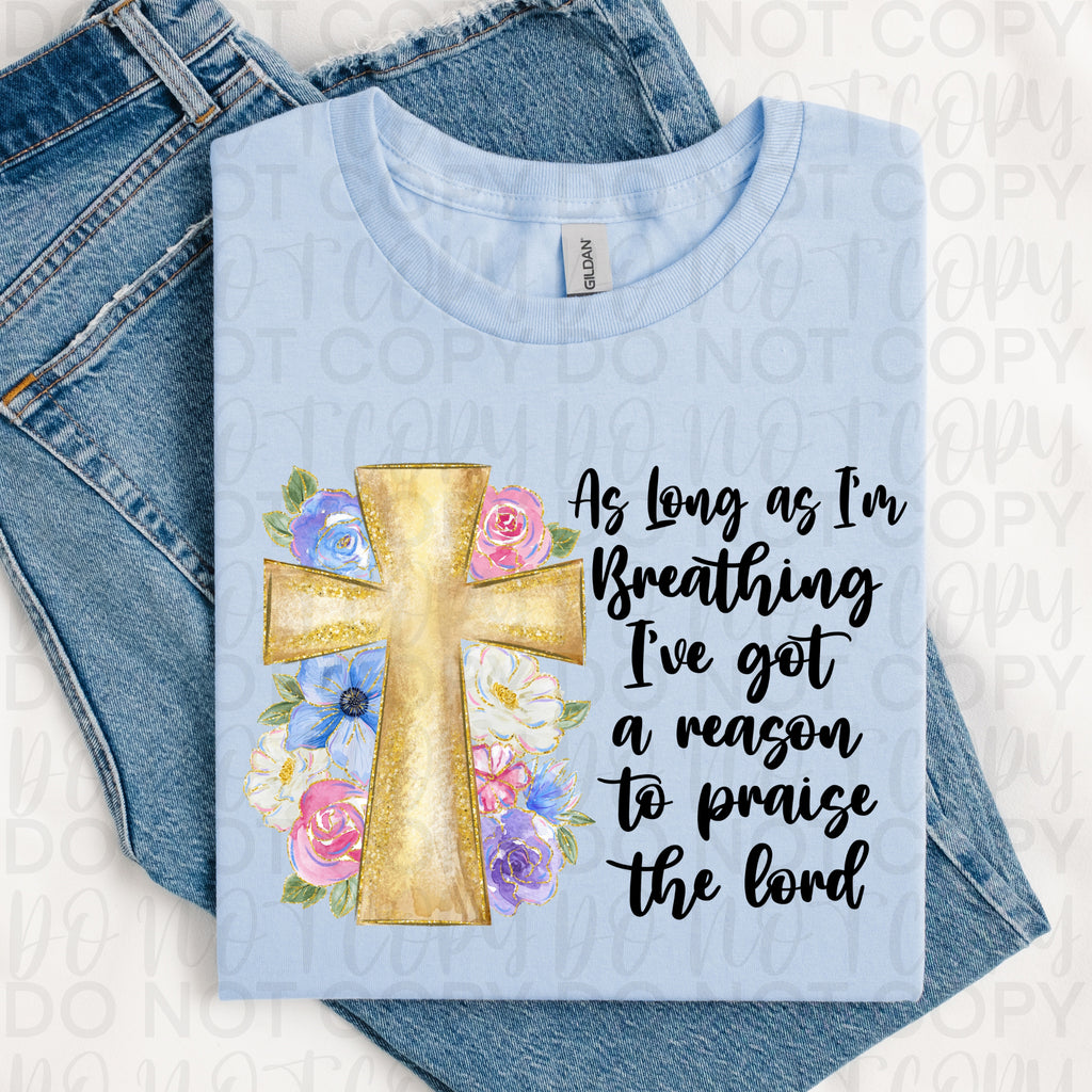 Praise the Lord Floral Christian PNG